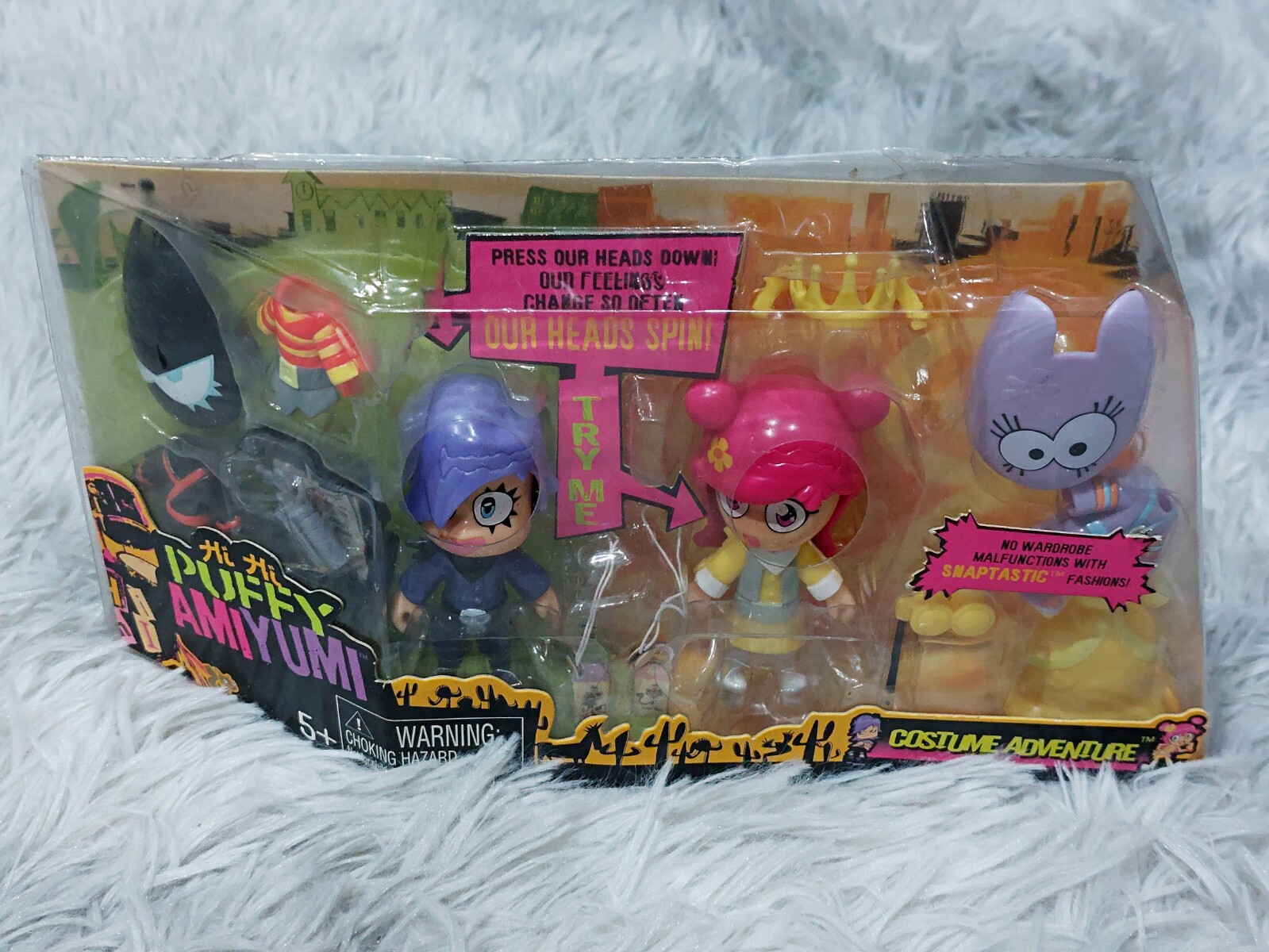 Hi Hi Puffy AmiYumi Costume Adventure Action Figure Playset Mattel 2005 3.2in