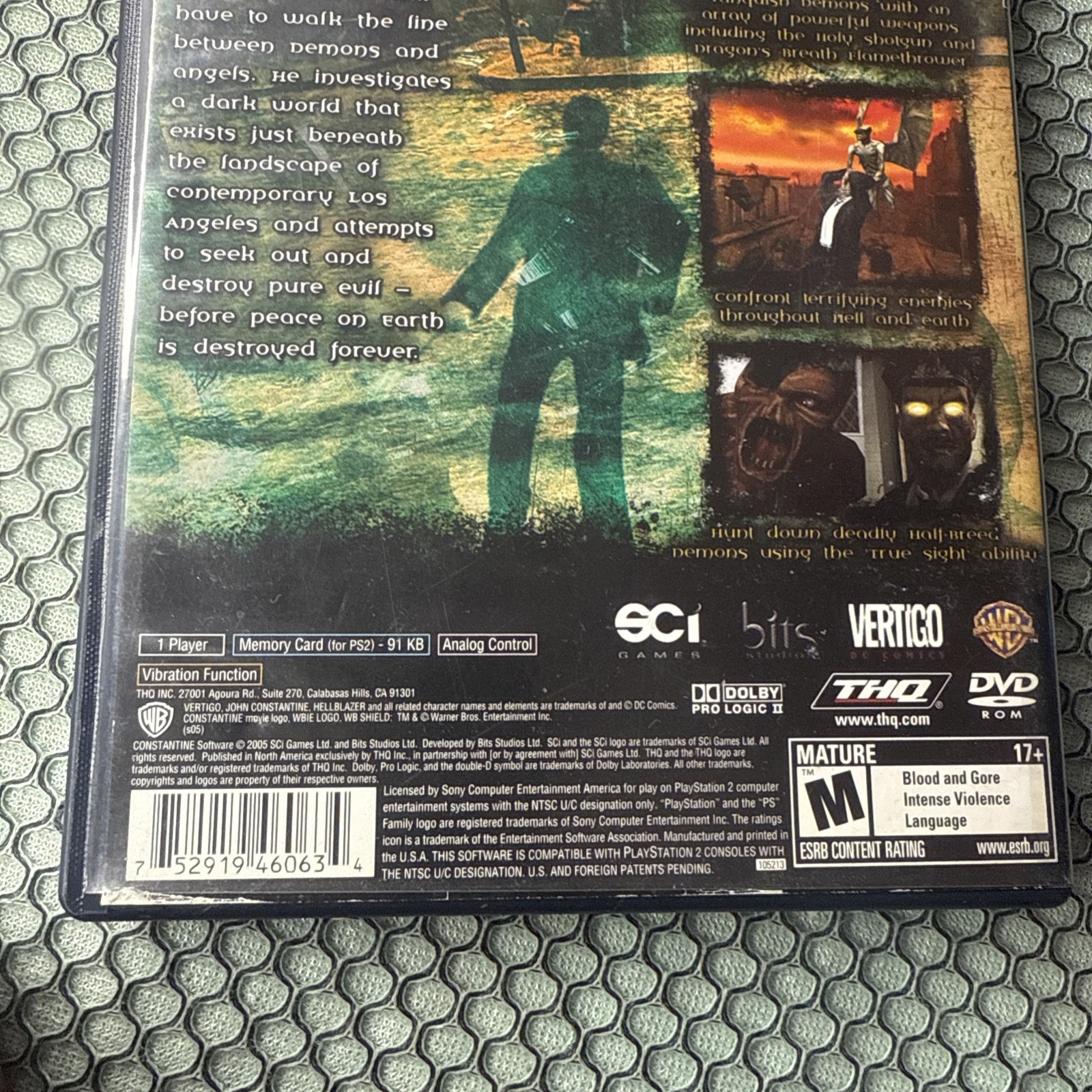 Constantine Sony PlayStation 2 Complete Manual MINT CONDITION PERFECT DISC GEM