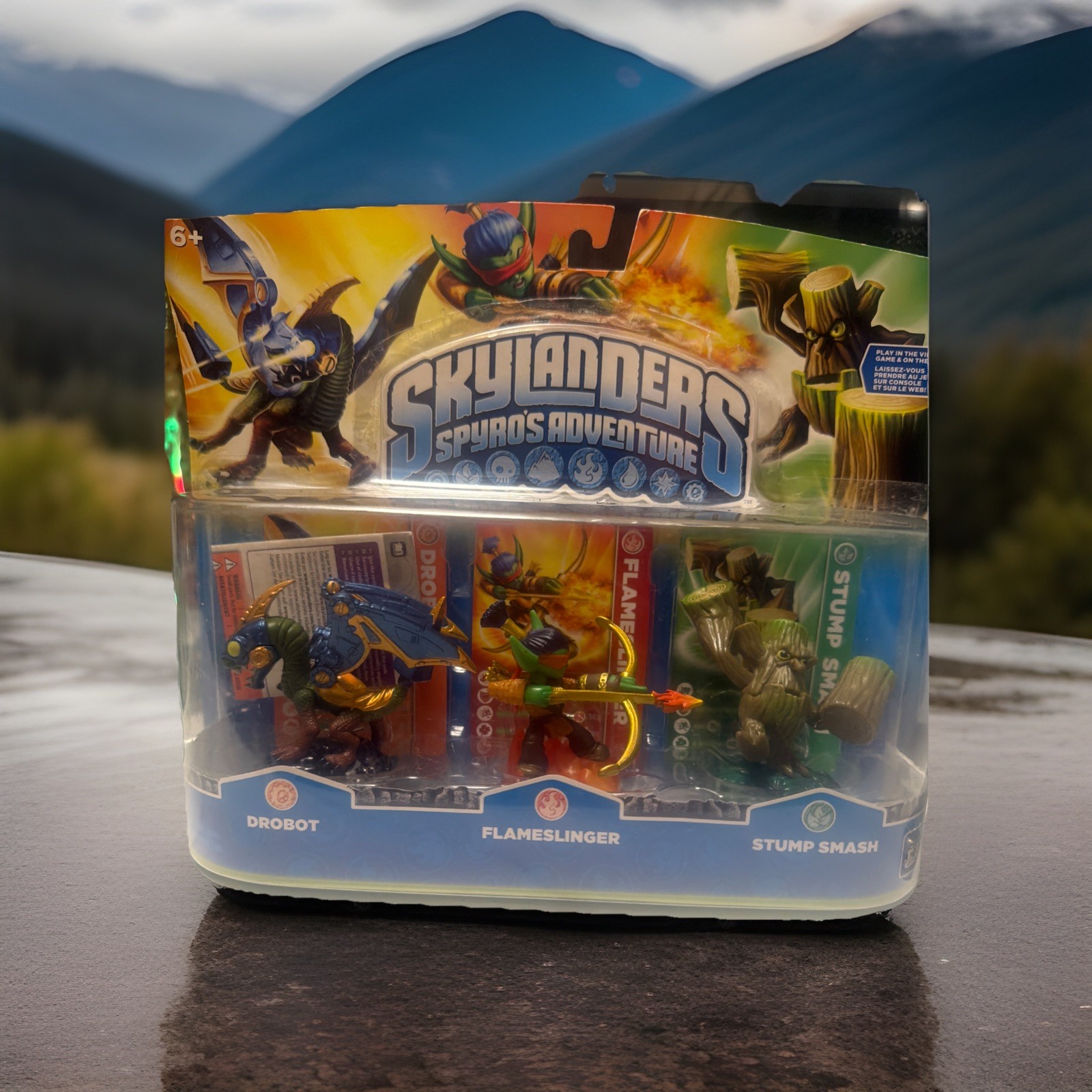 Skylanders Spyros Adventure 3 Pack (Drobot, Flameslinger, Stump Smash) READ