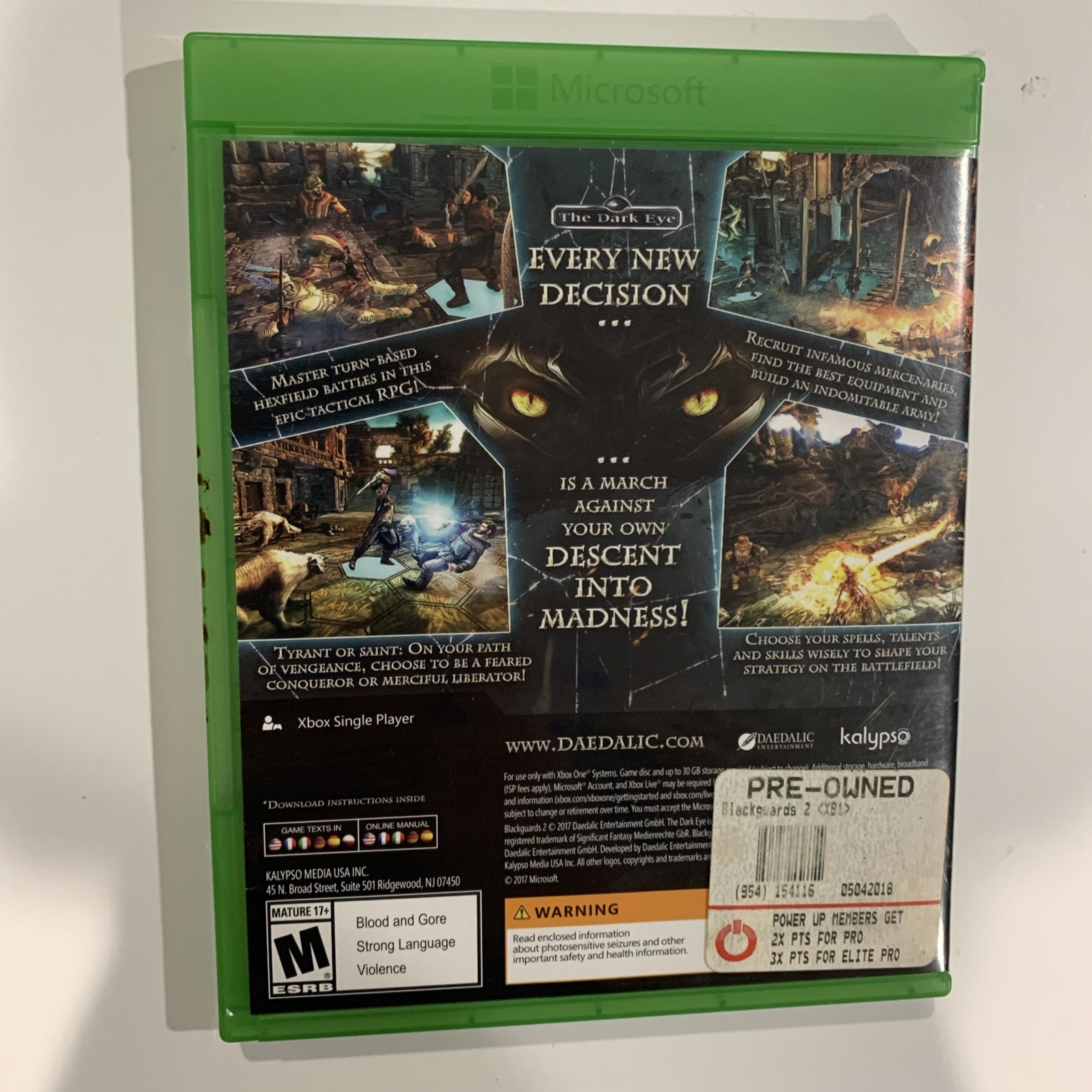 XBOX ONE Blackguards 2 Limited Day One Edition + Artbook + Soundtrack