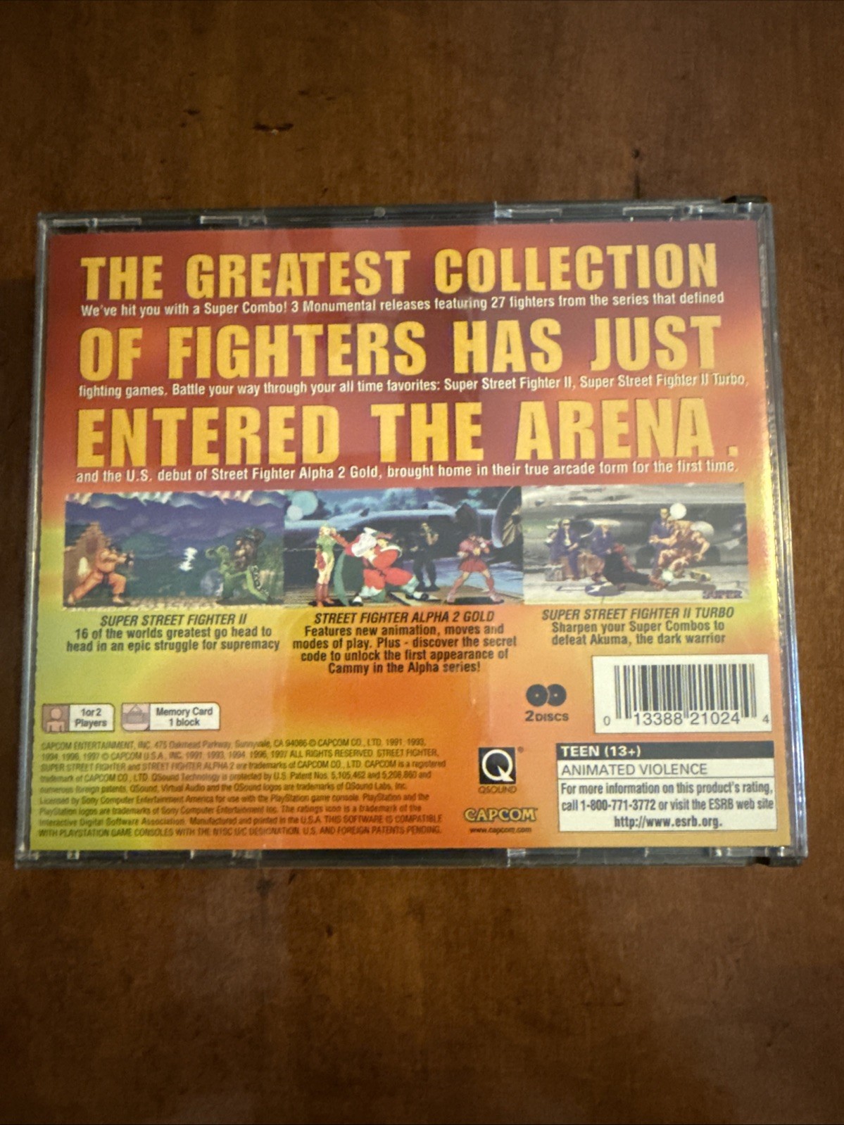 Street Fighter Collection Sony PlayStation 1 PS1 2-Disc CIB Manual Case Included