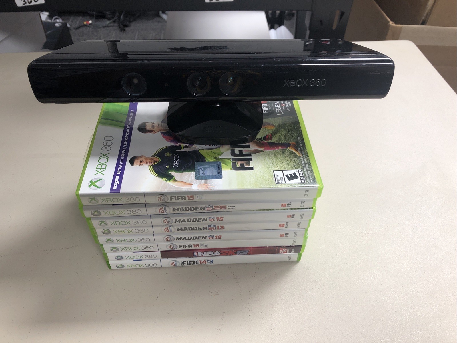 J4 Microsoft Xbox 360 Kinect Sensor Bar with 8 Games Better With Kinect Bundle