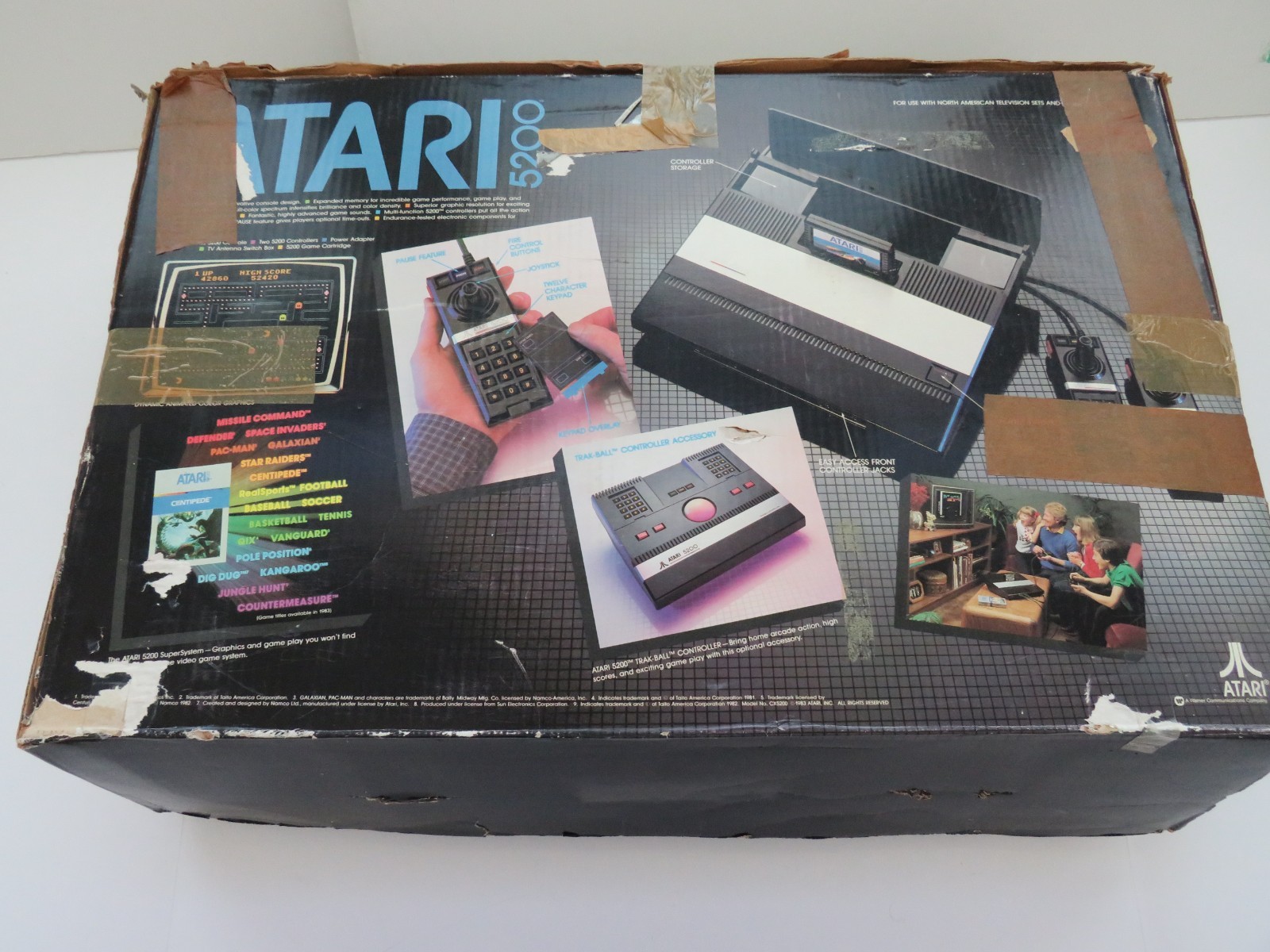 Atari 5200 Console Bundle Cables Controller 2 Games in Original Box – Untested