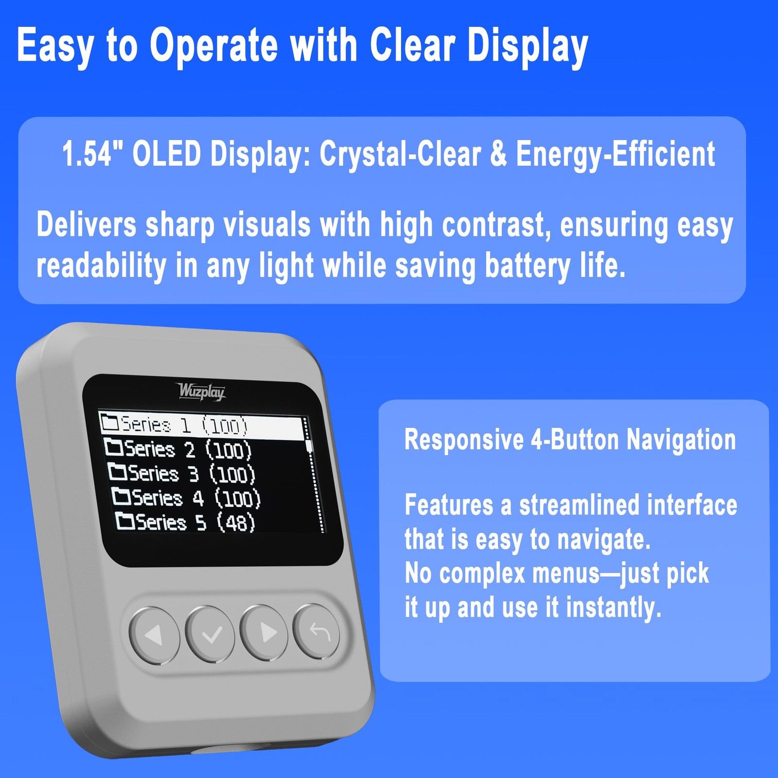 NFC Emulator Compatible with Switch 1 & 2 and NFC Enabled Devices – 1.54”OLED Sc