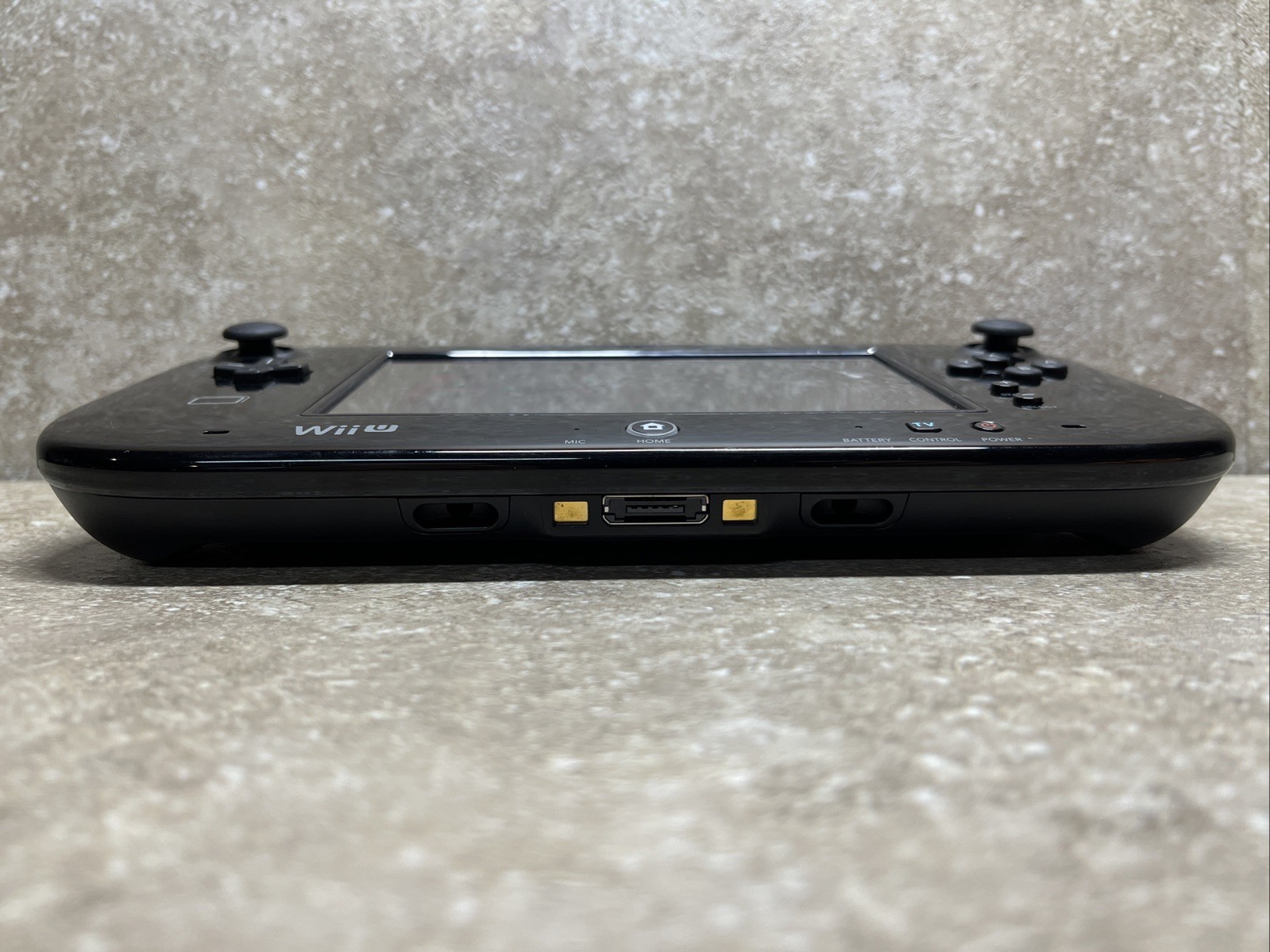 Nintendo Wii U WUP-010 Gamepad Black Damage Screen For Parts Only UNTESTED
