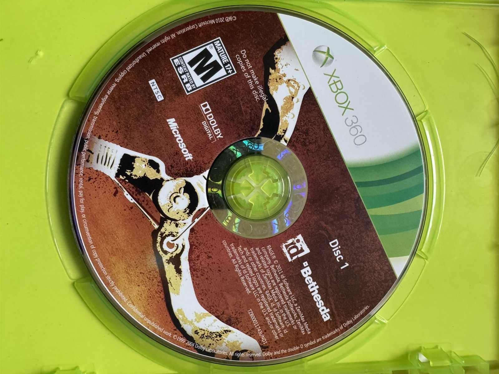 Rage (Microsoft Xbox 360, 2011) Complete CIB Tested And Working Free Shipping!