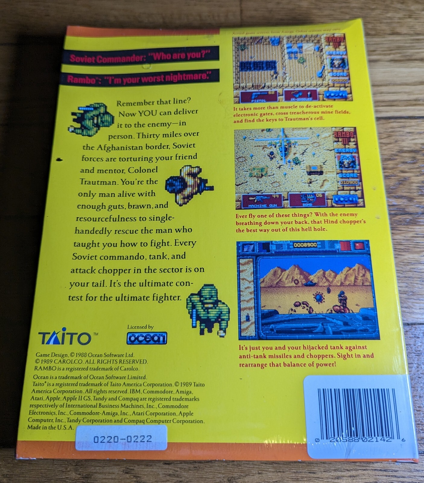 NEW FACTORY SEALED! Rambo III 3 – ATARI ST 520/1040 Taito Game Big Box PC 1989