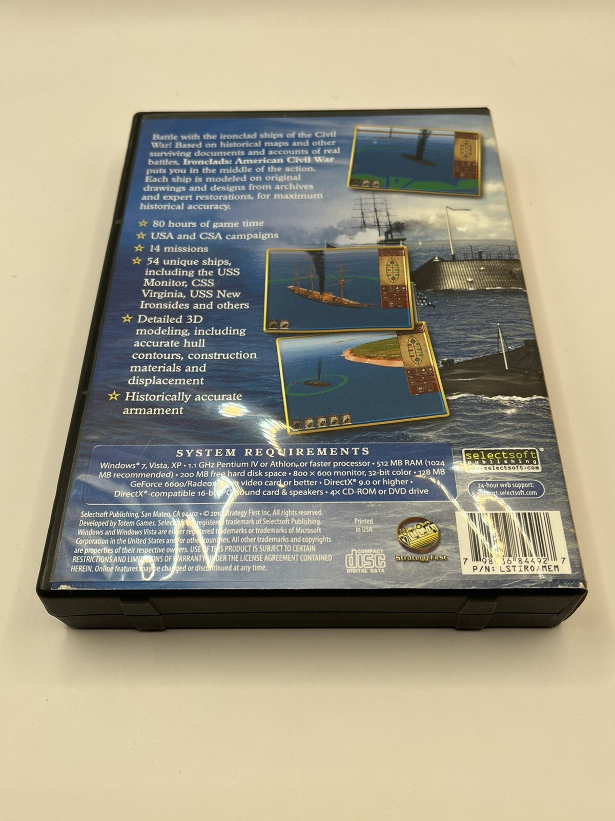 Ironclads: American Civil War; PC; Large Case No Booklet