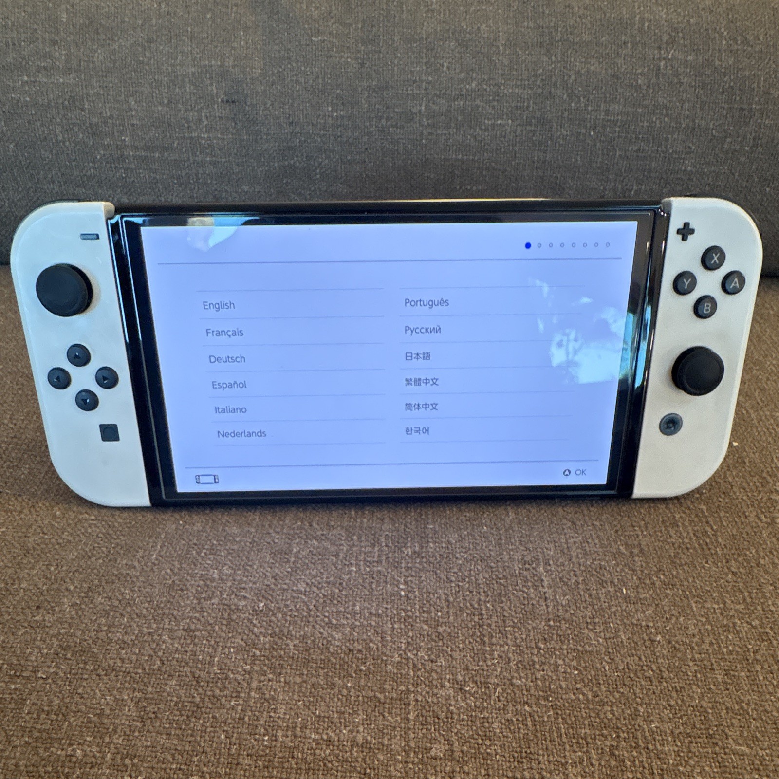 Nintendo Switch OLED Model Handheld System Console White Joy-Con USB-C With Case