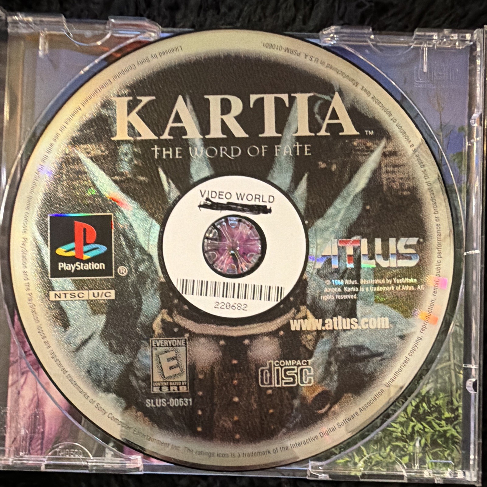 Atlus Kartia: The Word of Fate Sony PlayStation 1 PS1 Manual NTSC-U/C 1998