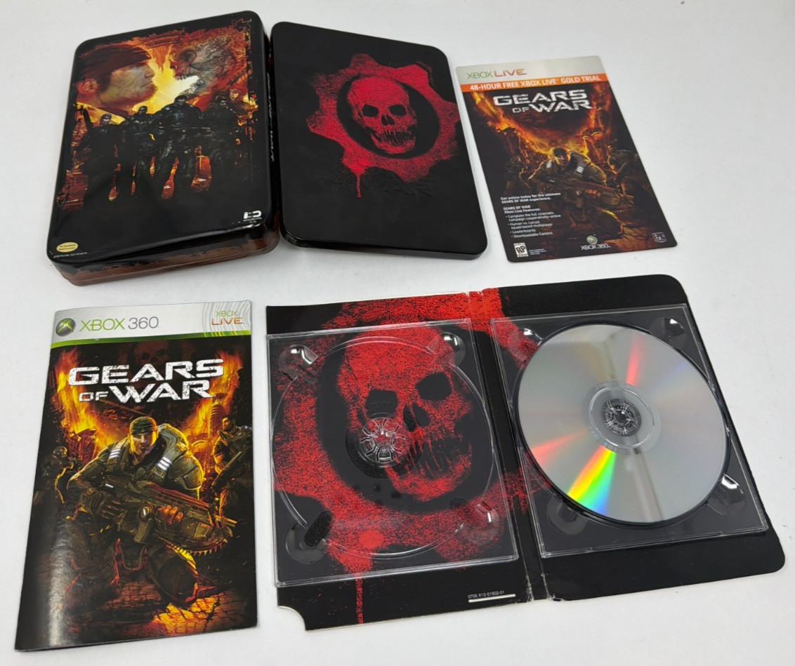 Gears of War tin Xbox 360 SteelBook *Bonus Disk Only* Tested and Works!