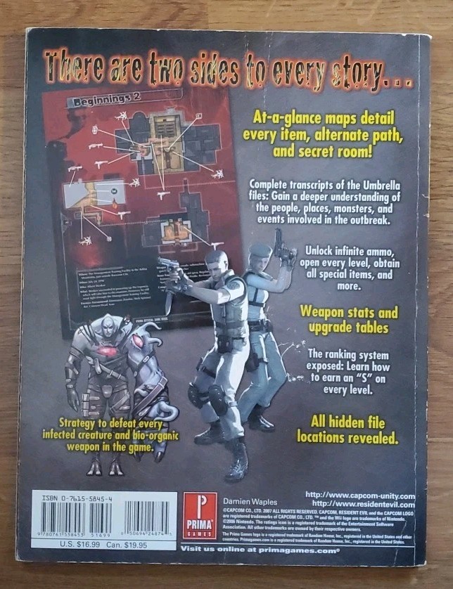 USED Resident Evil The Umbrella Chronicles Prima Official Game Strategy Guide