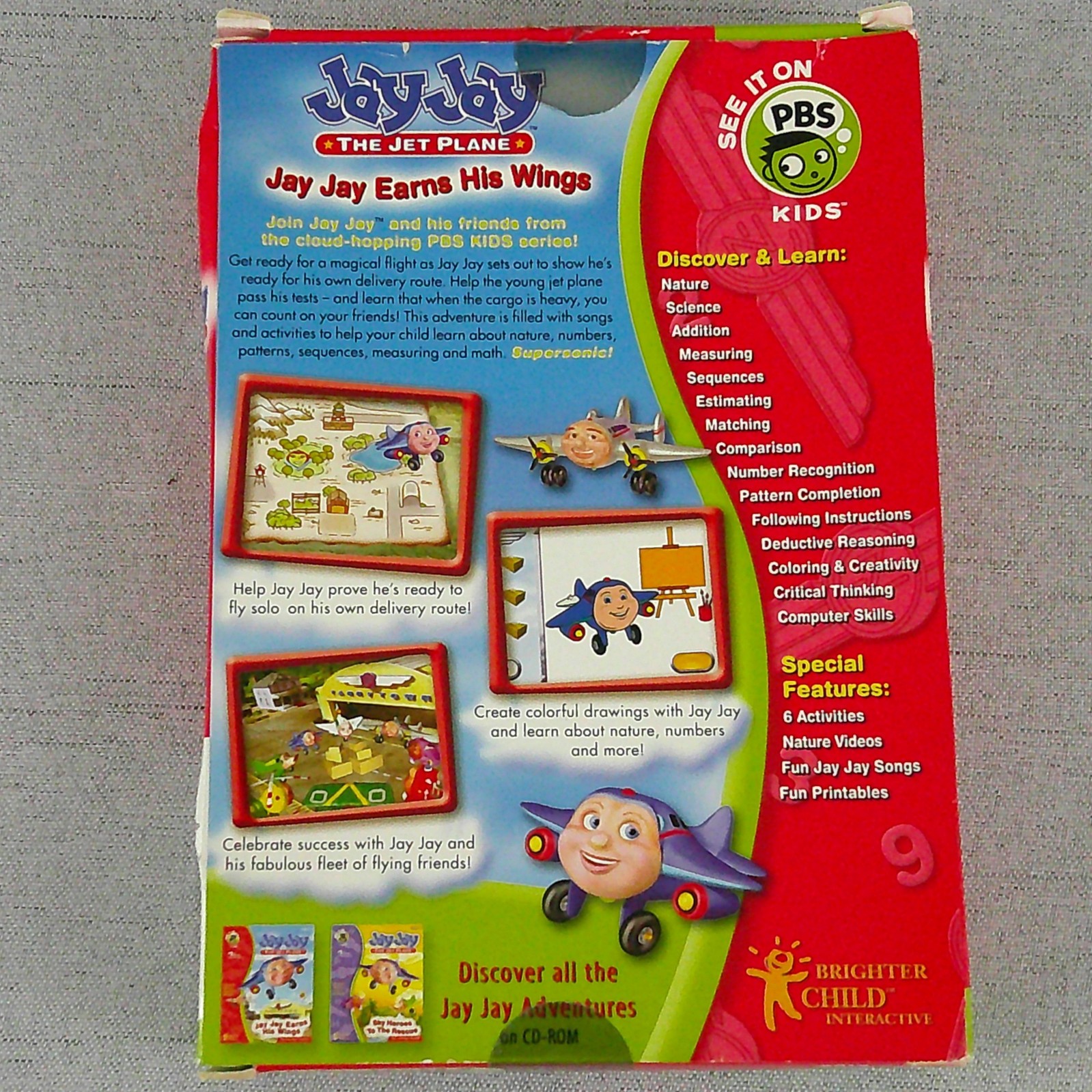 Jay Jay The Jet Plane Earns His Wings PC CD ROM Game 2004 Complete Kids Ages 3-7