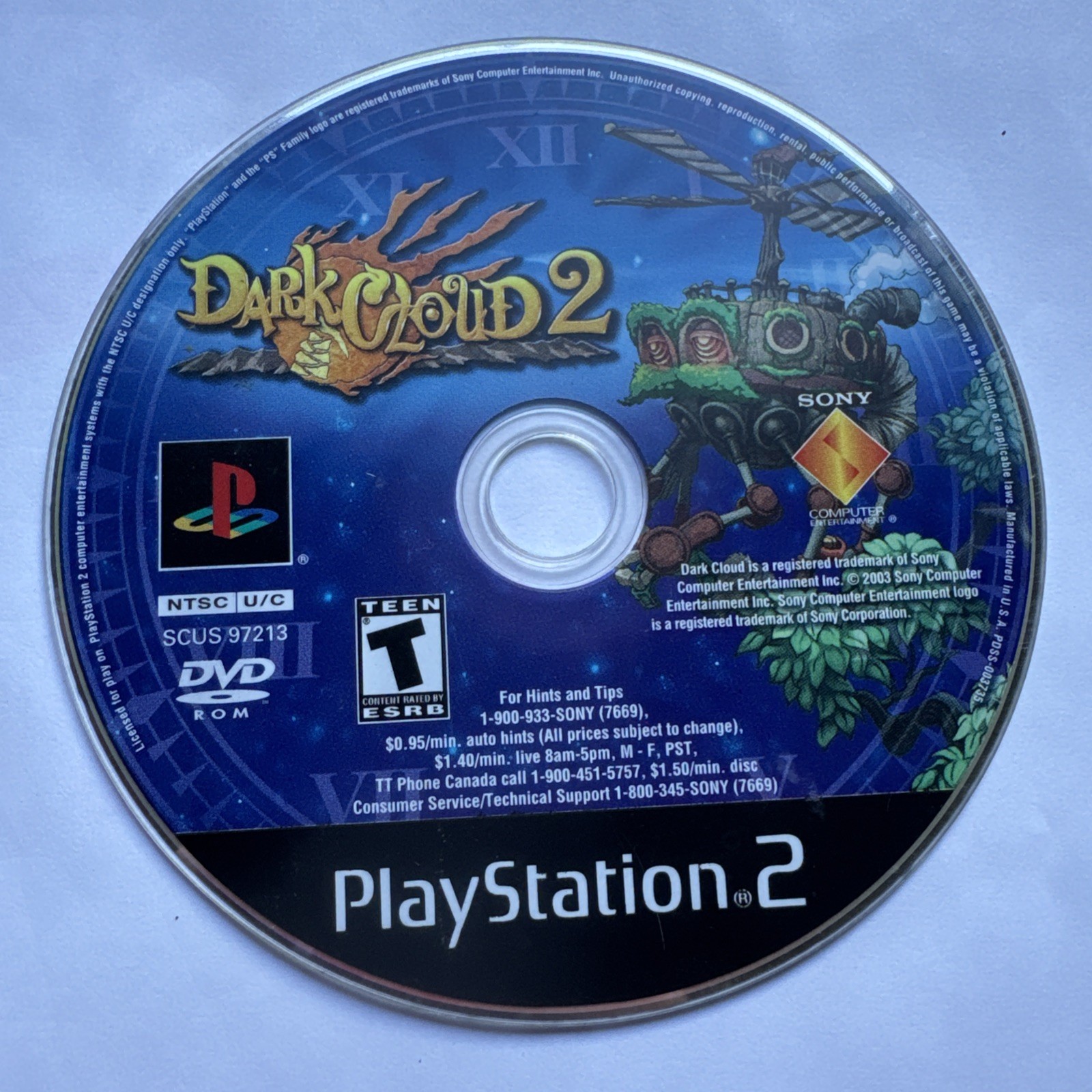 Dark Cloud 2 (Sony PlayStation 2, 2003) DISC ONLY
