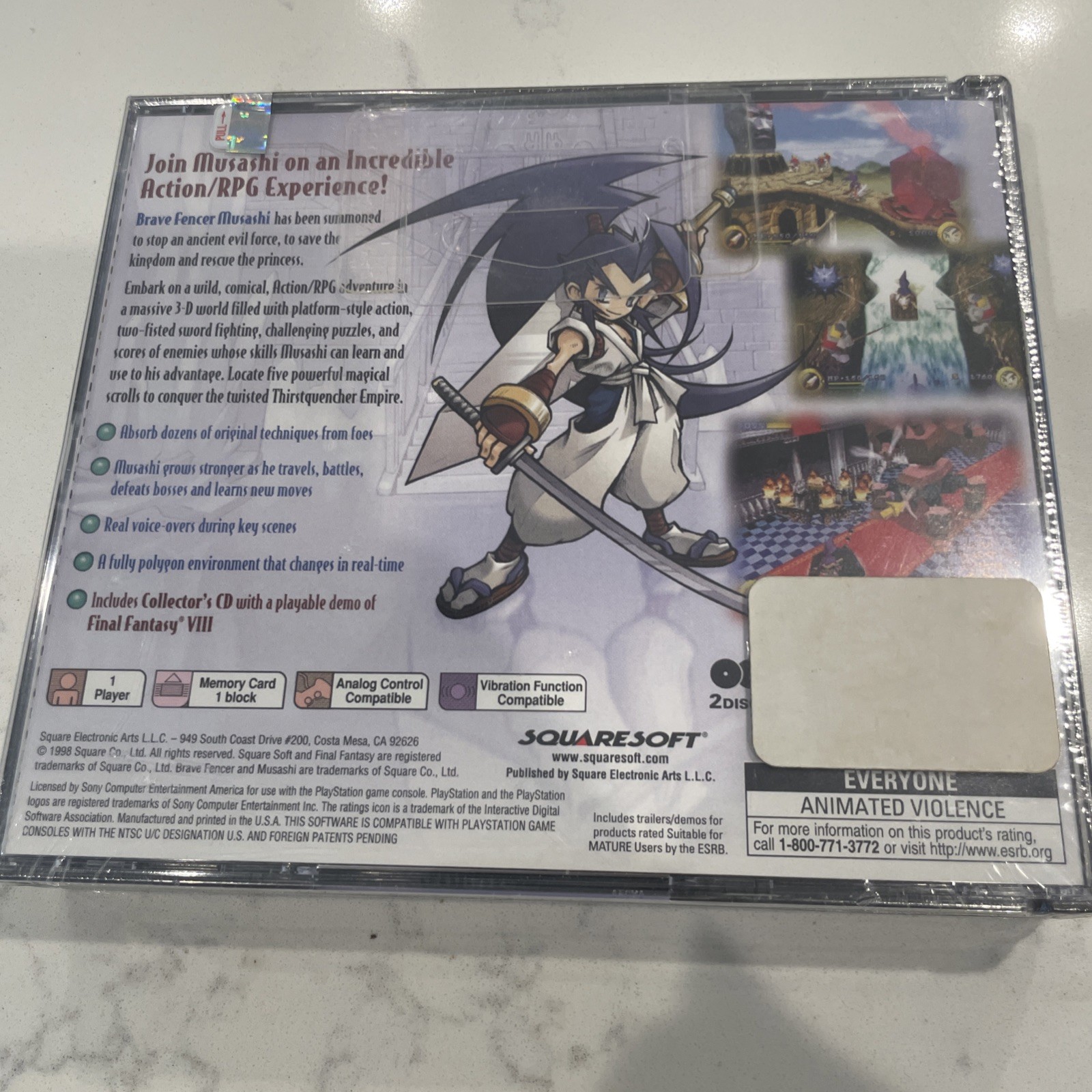Brave Fencer Musashi PlayStation 1 PS1 Black Label FACTORY SEALED SUPER RARE