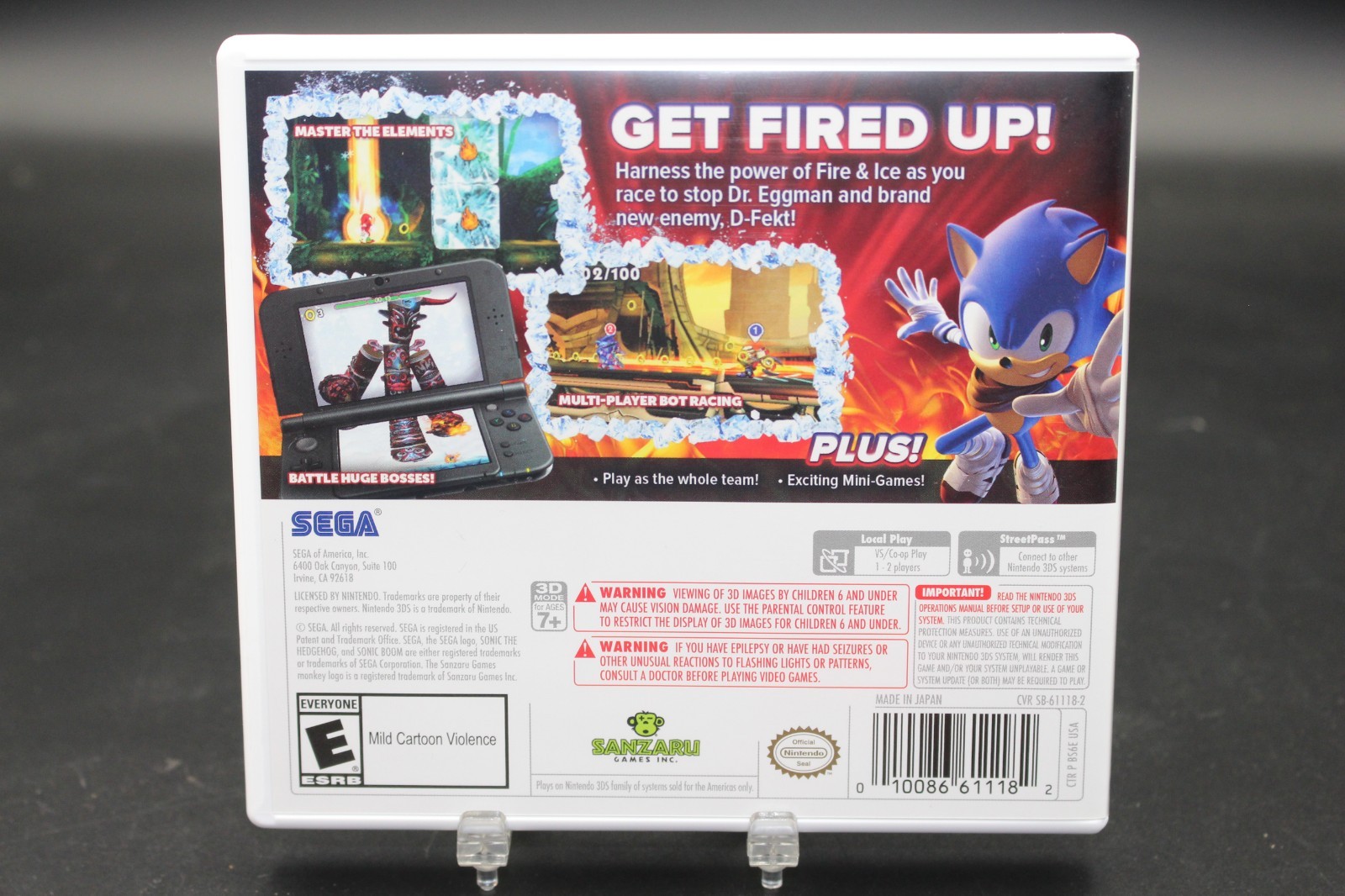 Sonic Boom: Fire & Ice (Nintendo 3DS, 2016) Complete. (WITH BONUS DVD) Tested