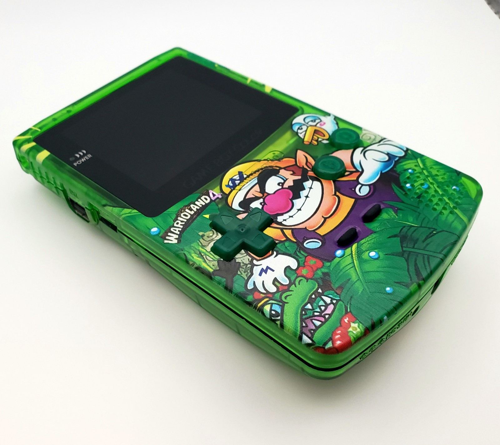 Custom Wario Gameboy Color IPS Screen w/ Case – GBC Console System Wario Land