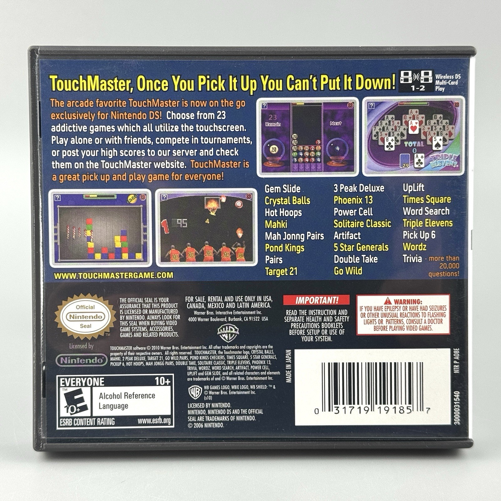 TouchMaster (Nintendo DS, 2007) CIB Complete, Tested, Works