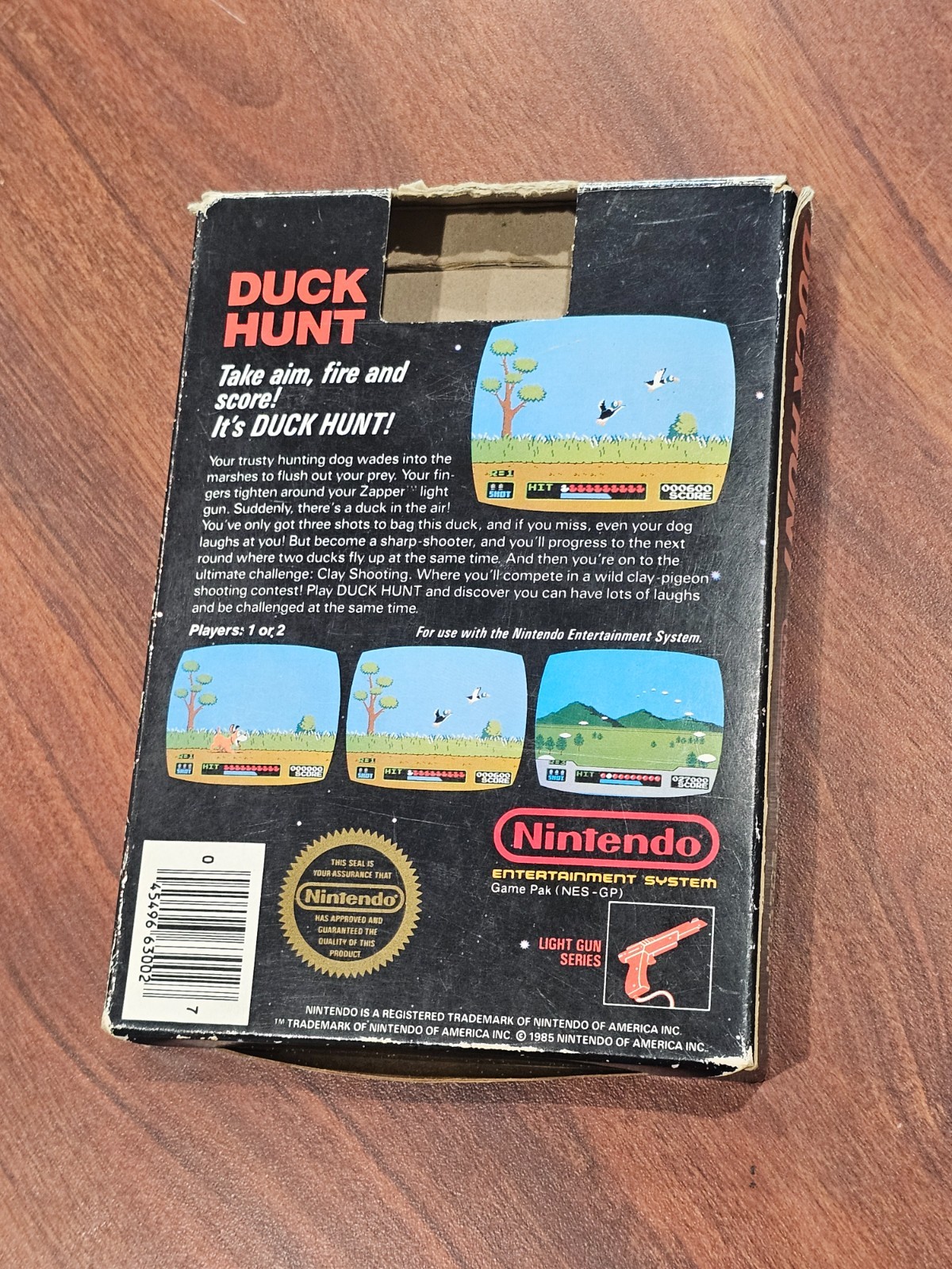 Duck Hunt (Nintendo NES, 1985) 5 Screw w/ Manual, Sleeve + Box