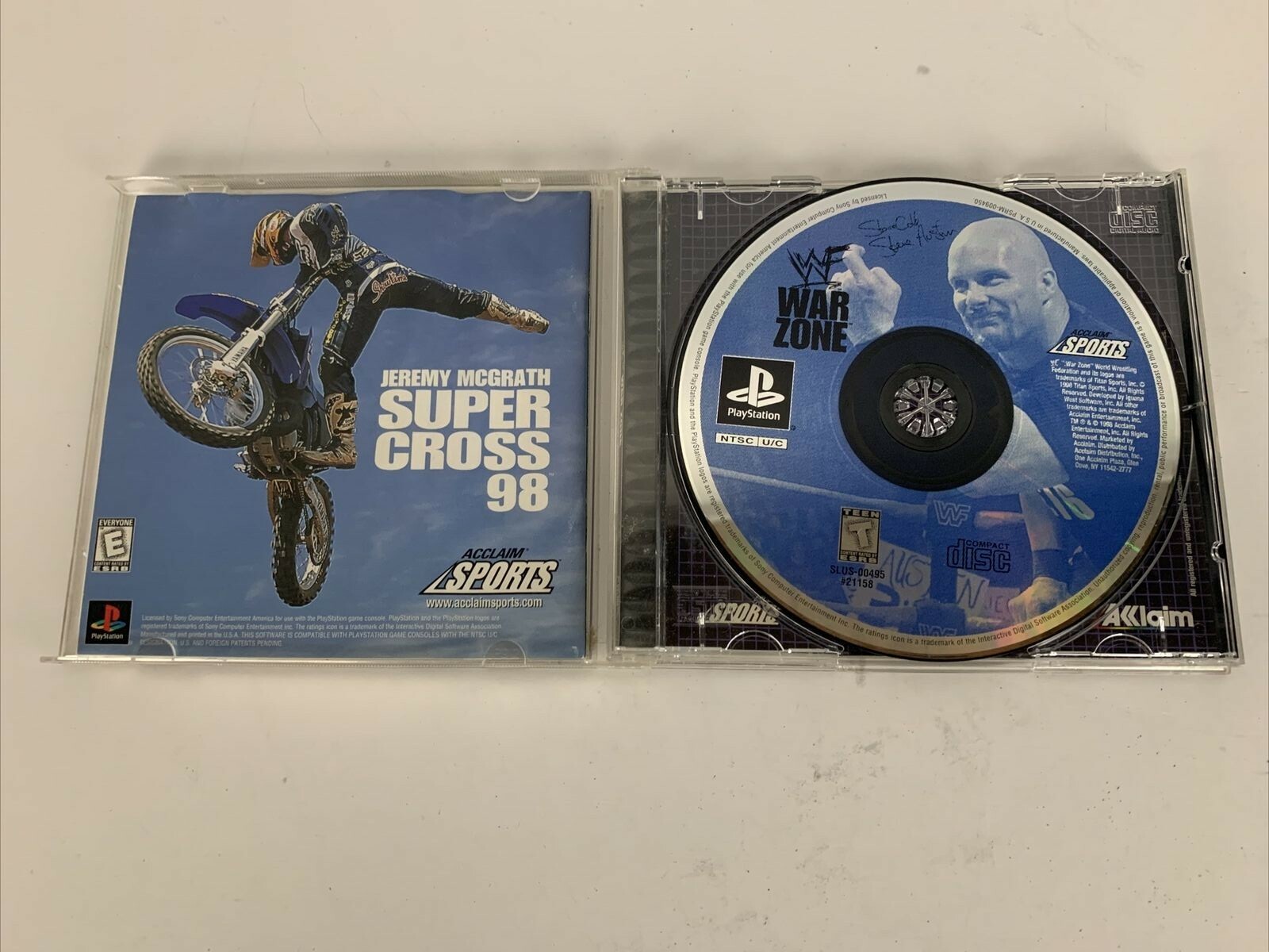 Lot of 7 – PS1 Video Games w/ Manuals Golf Basketball Football Bowling Wrestling