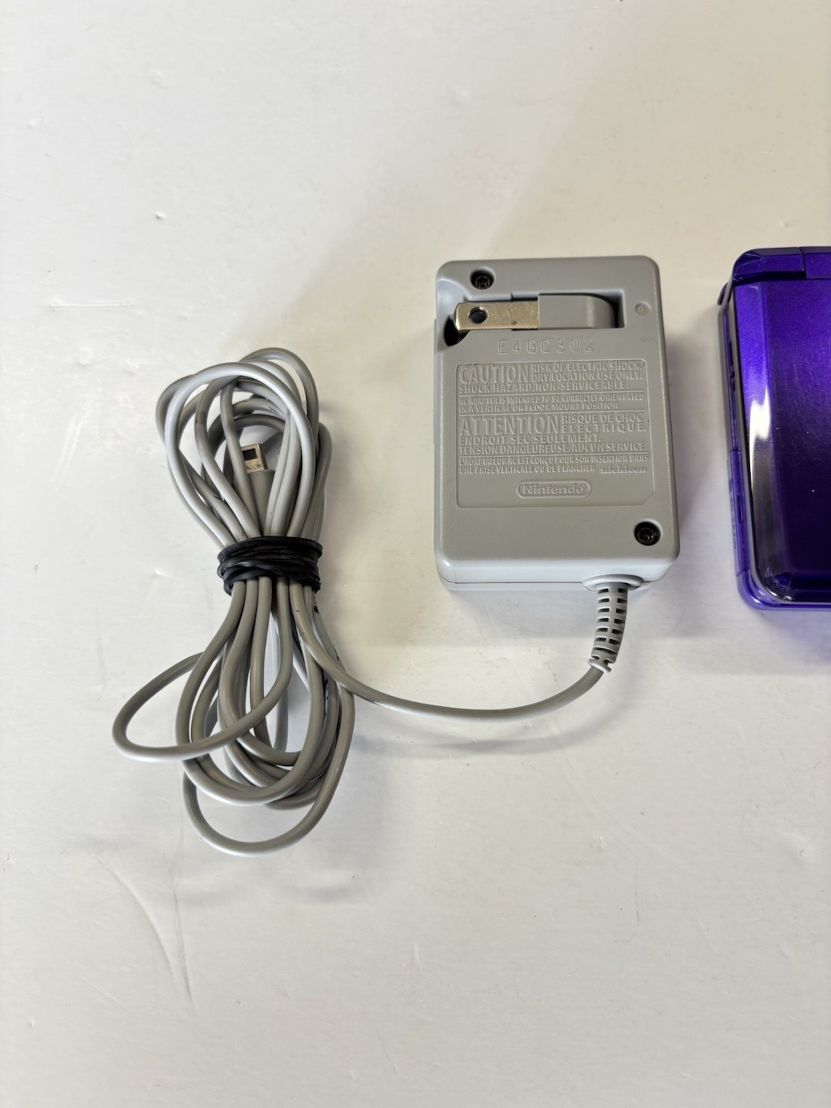 Nintendo 3DS Midnight Purple Handheld Console System Charger Tested & Working