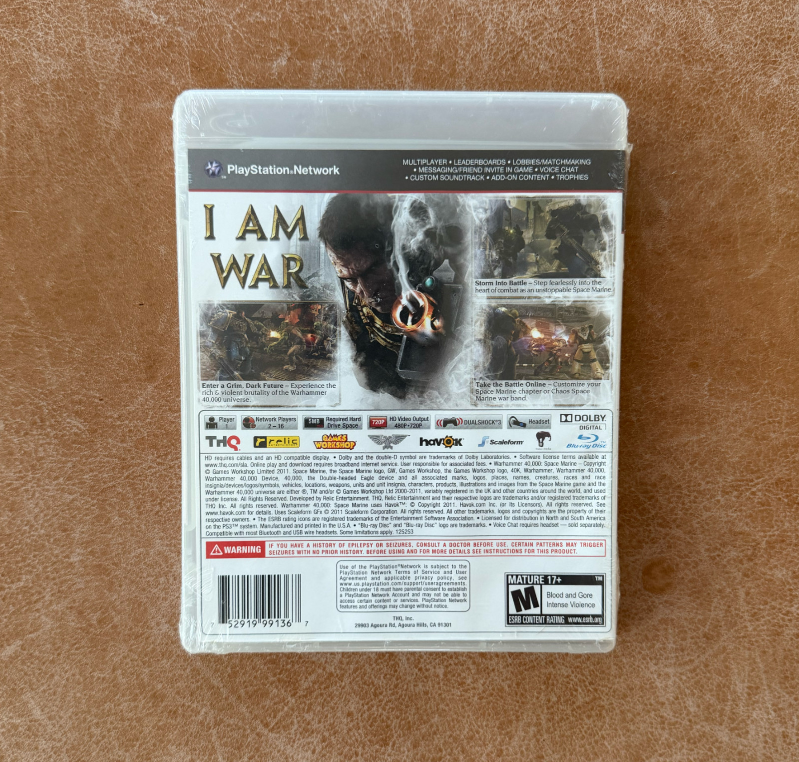 PARTIALLY SEALED, Warhammer 40,000: Space Marine SONY Playstation 3, READ!