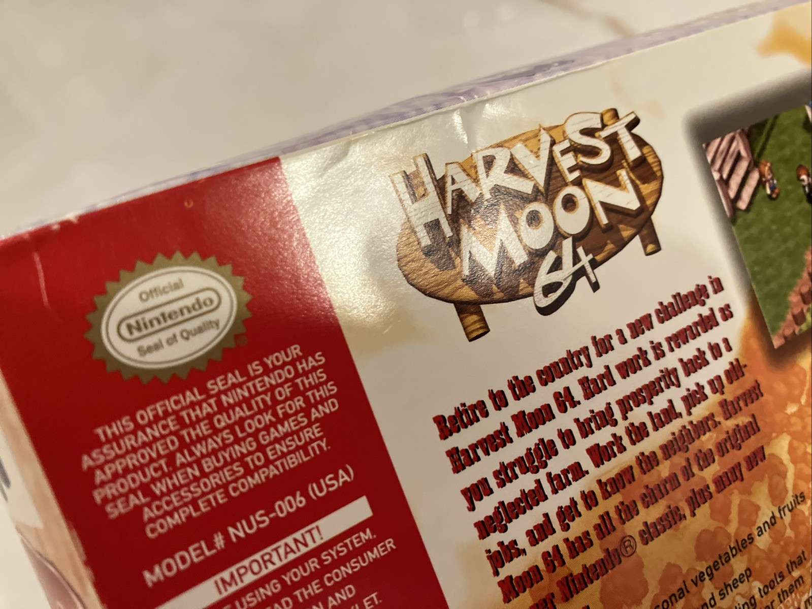 Harvest Moon 64 N64 Authentic CIB Complete W Manual & Registration Card Tested