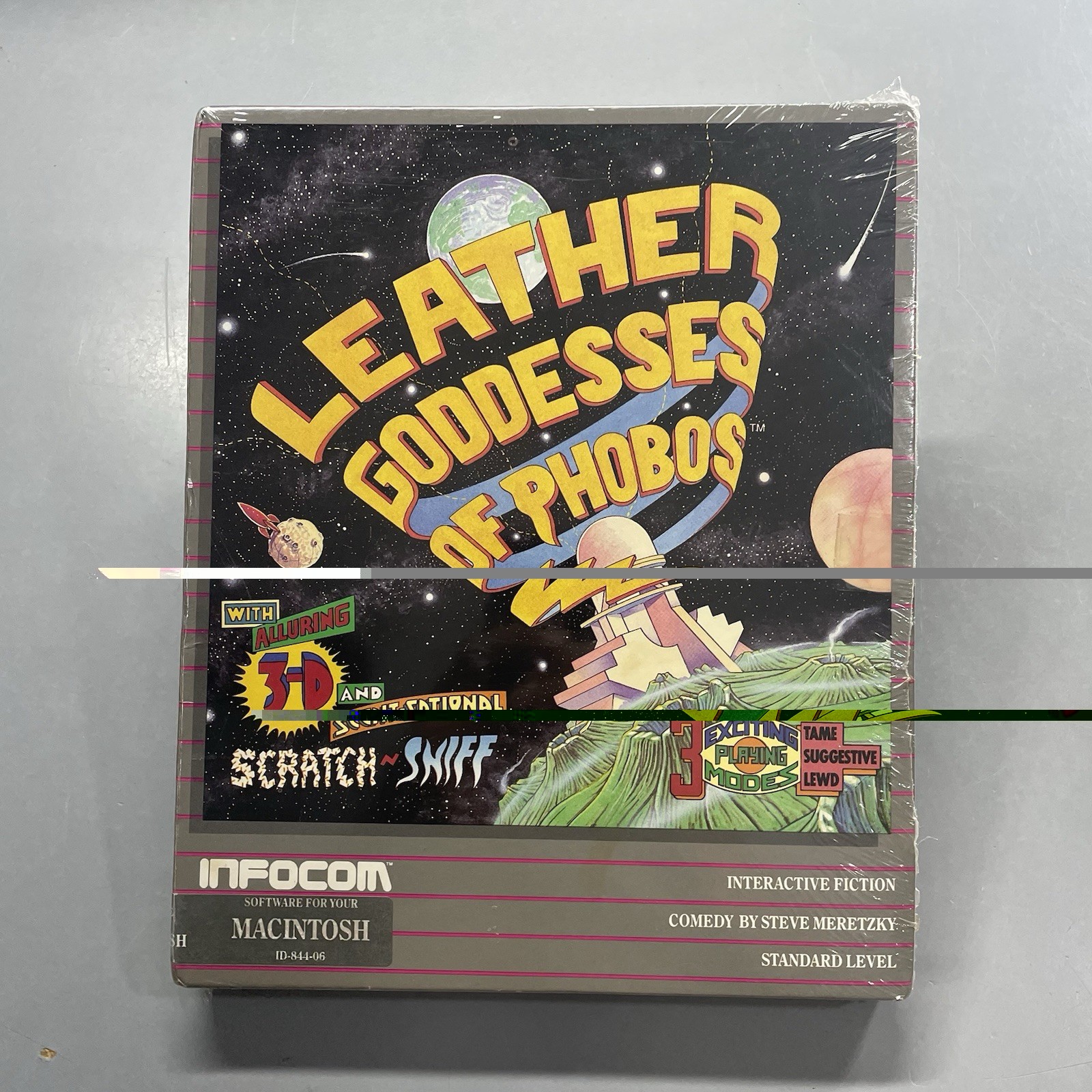 Infocom Leather Goddesses of Phobos 1986 IBM MS-DOS 2.0 5.25″ Factory Sealed