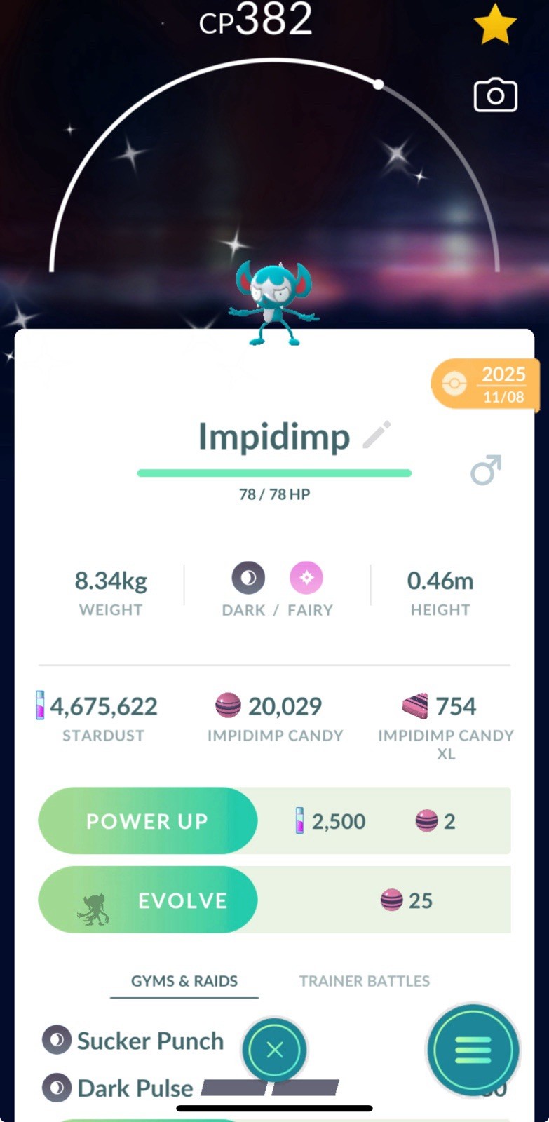 Pokemon✨Impidimp✨30 days Friendship available✨TRA-DE✨Go✨