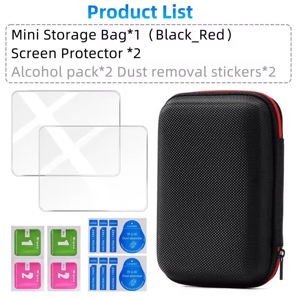 Glass+Bag for R36S Screen Protector Tempered Glass Film & EVA Portable Case