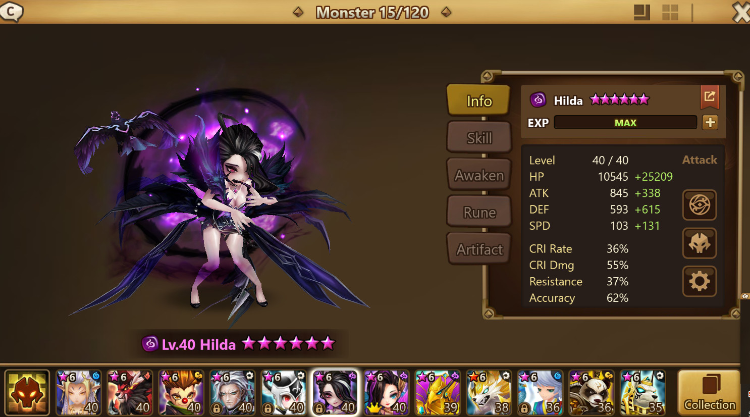 Summoners War Global Giana, Akroma, Lars, Hilda (4 LD 5s), +175 vio