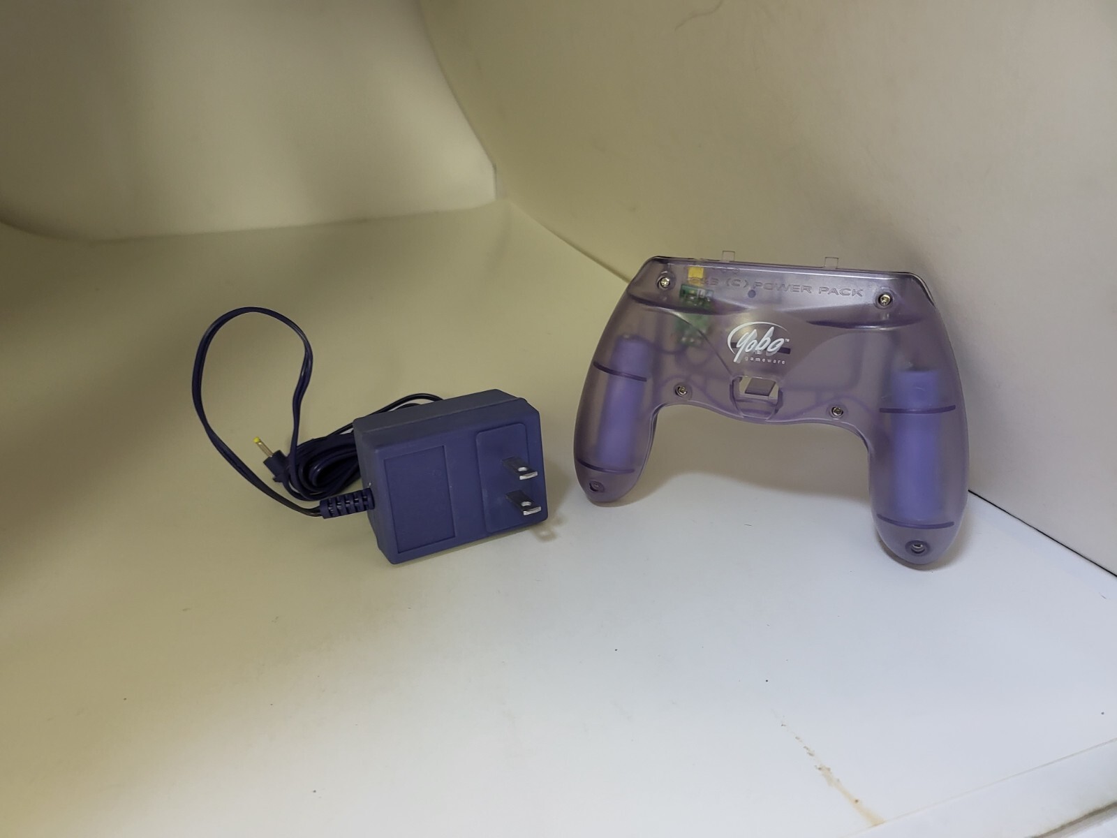 Atomic Clear Purple Rechargeable Battery Grip Handle + AC for GameBoy Color #L19