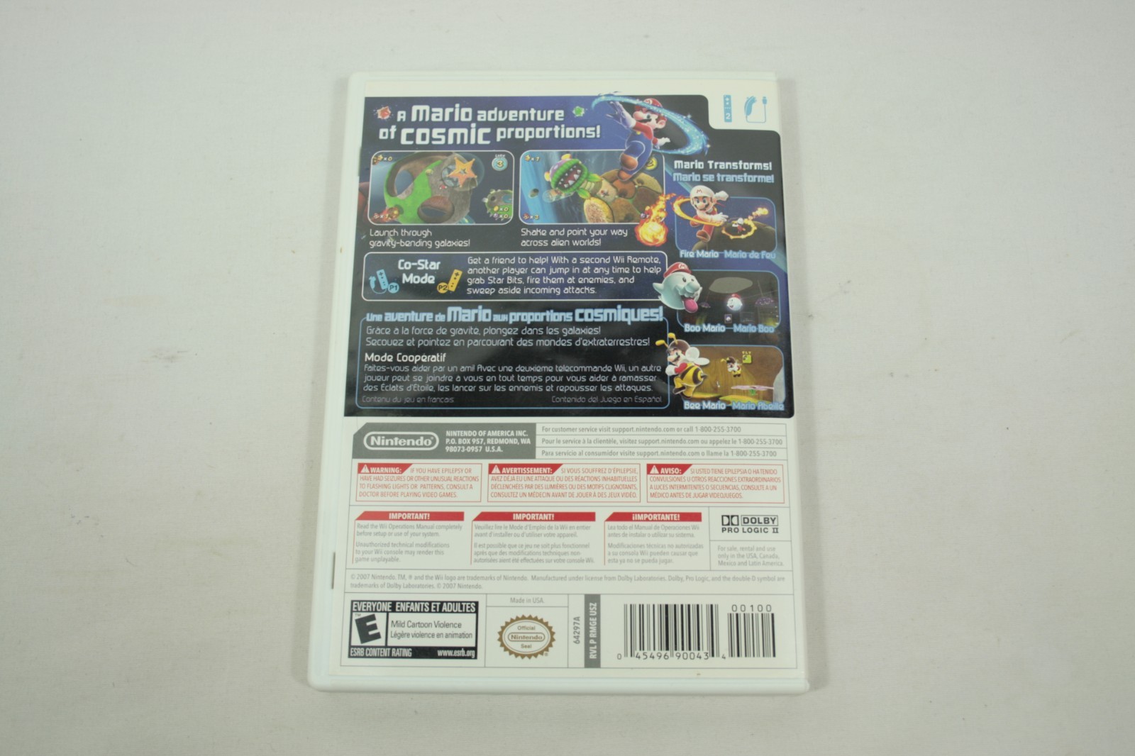 Super Mario Galaxy Wii CIB Game Nintendo Wii 2007 1st Print Compete Manual Reg B