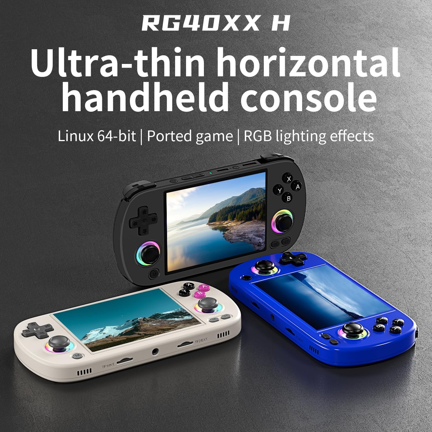 Anbernic RG40XX H – 4 Inch IPS Handheld Console with WiFi & Bluetooth