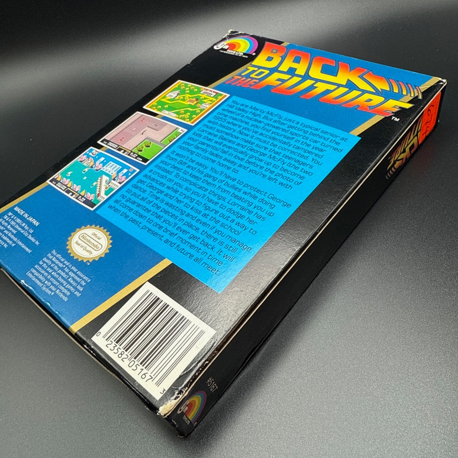 NES Back to the Future Game in Original Box MISSING MANUAL (1989) Nintendo