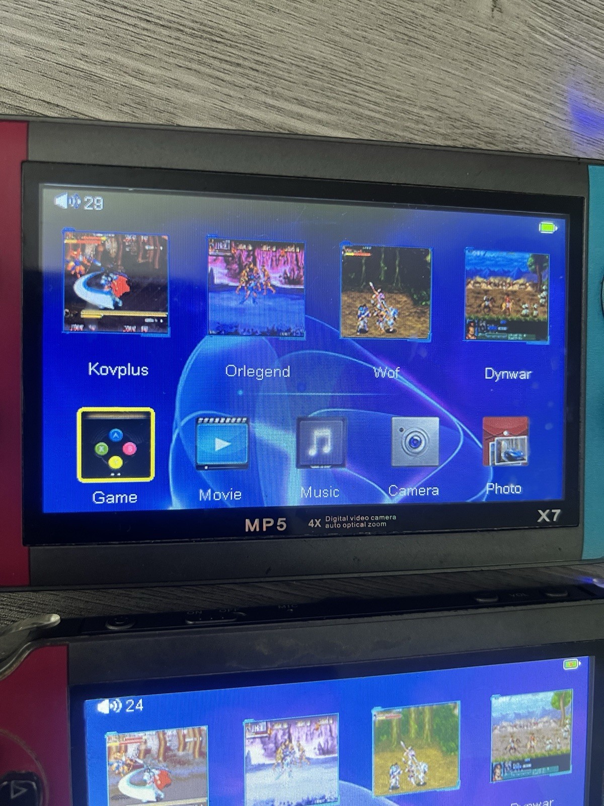 Lot Of 2 – X7 Handheld Video Game Console System Red Blue Gray – FREE SHIP!