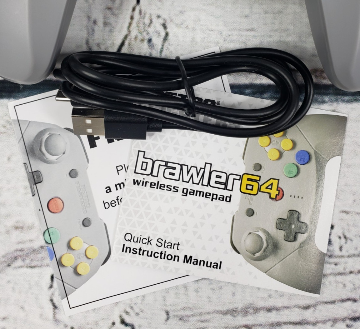 Retro Fighters Brawler64 Bluetooth Wireless Switch & PC Controller Gray
