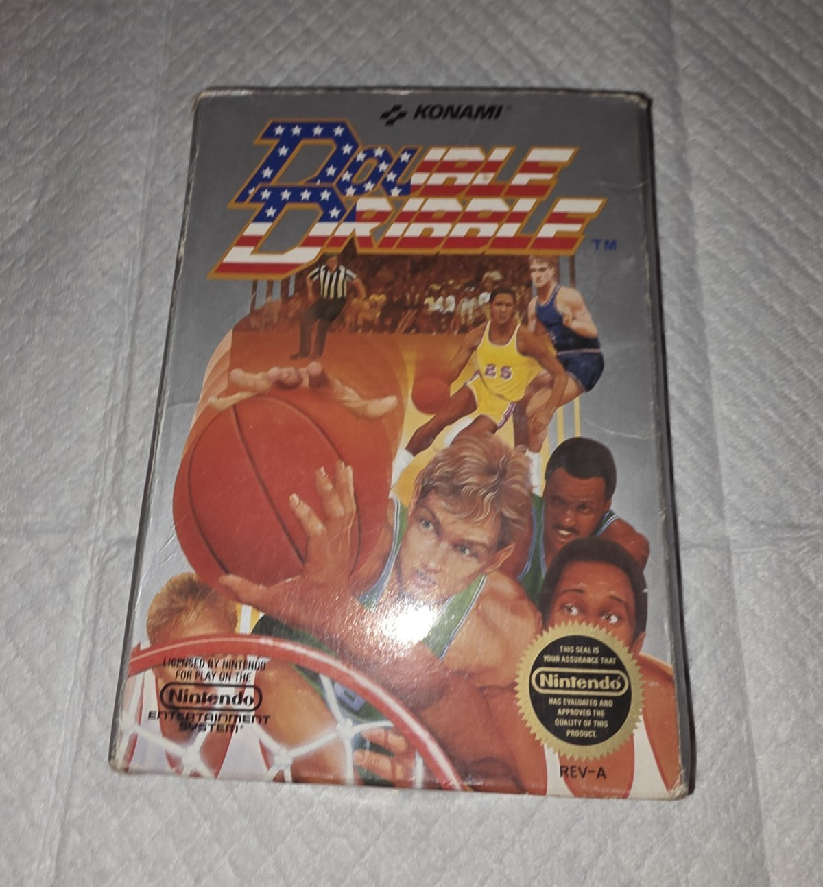 Konami Double Dribble (Nintendo NES) Box Included 1987 NTSC-U/C Basketball