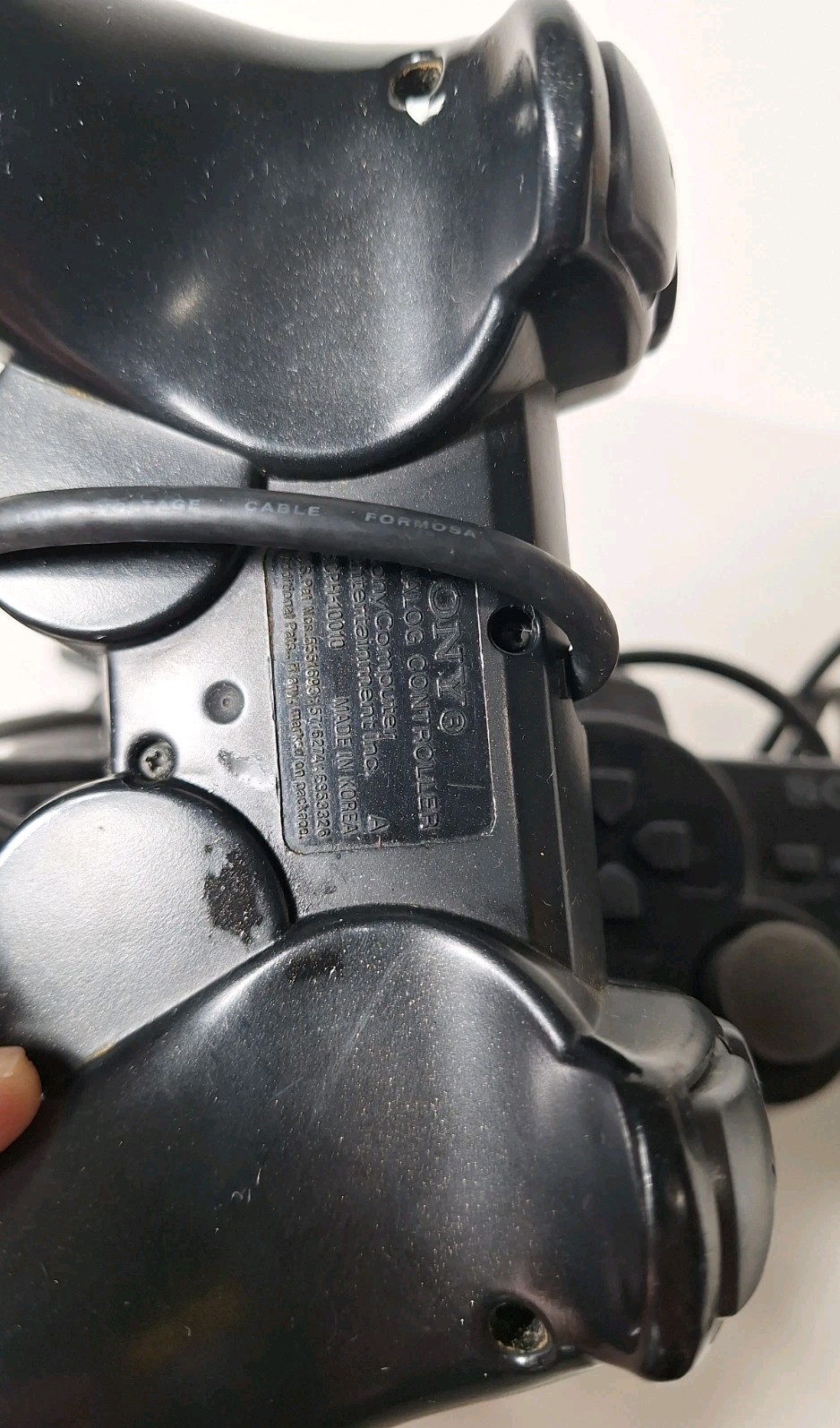 Sony PS1 PS2 Controllers Lot Of 4 Wired Black And Gray UNTESTED Parts Or Repair