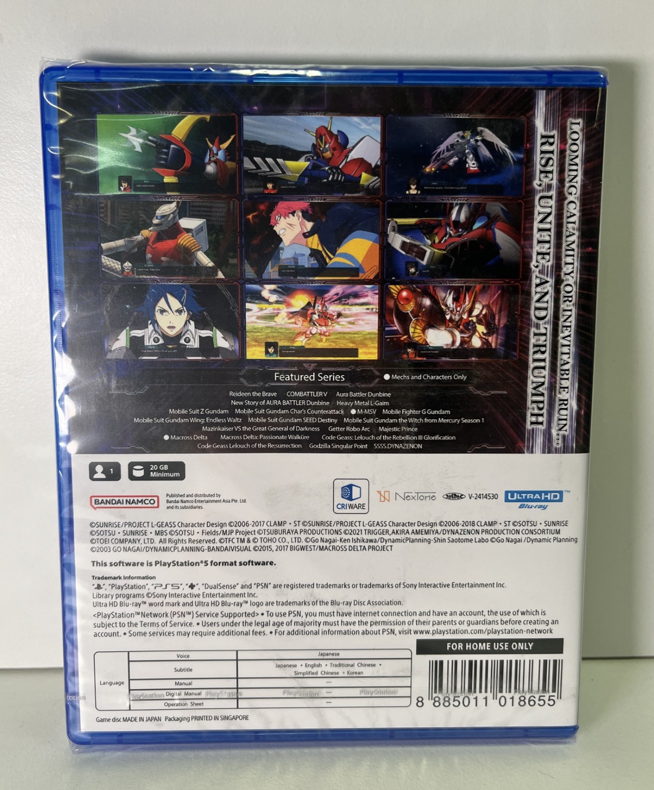 SUPER ROBOT WARS Y PS5 ASIAN NEW (GAME IN ENGLISH) NTSC-ASIA VERSION NEW