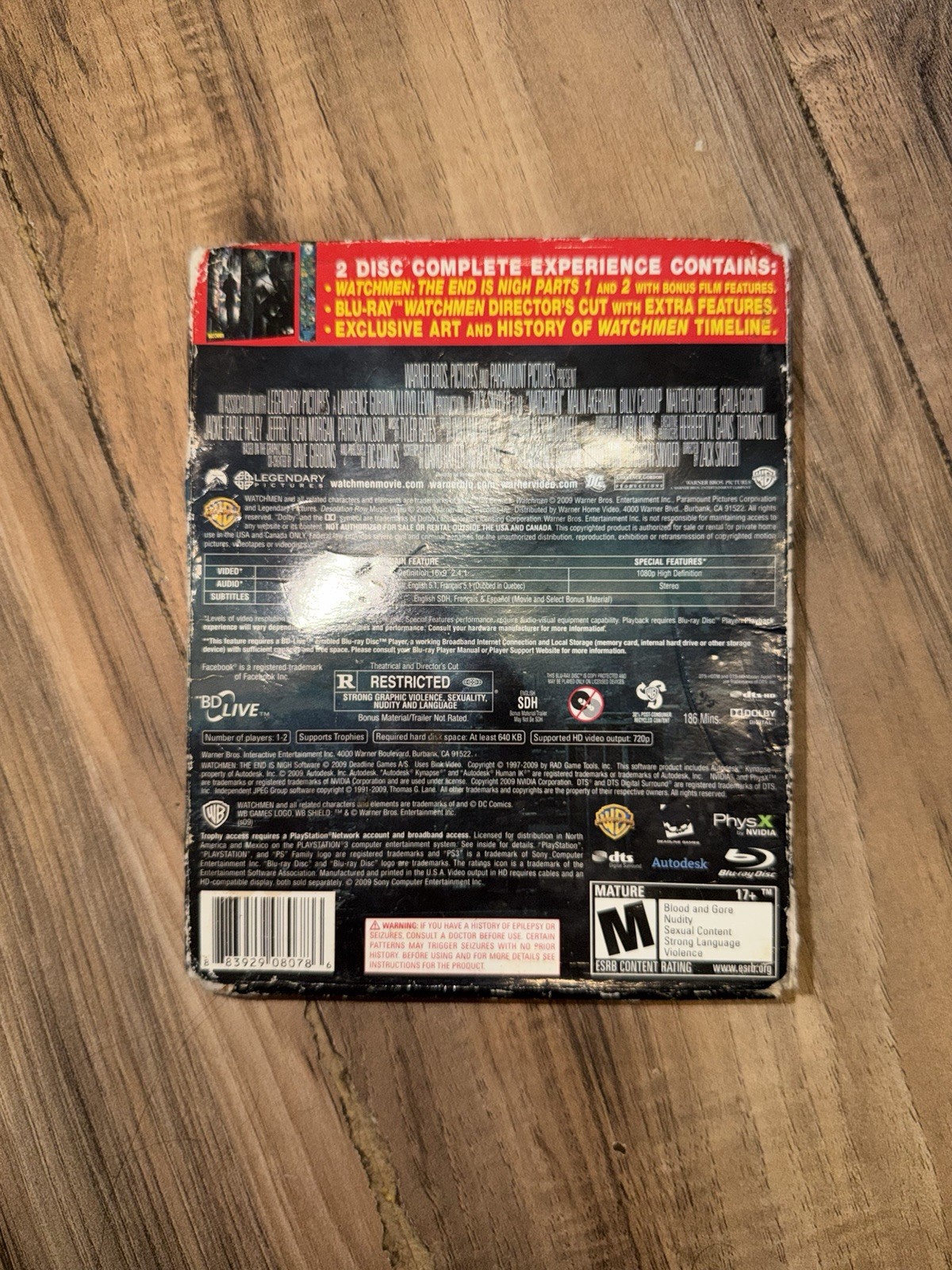 WB Games Watchmen: The End Is Nigh Complete Edition PS3 Blu-ray