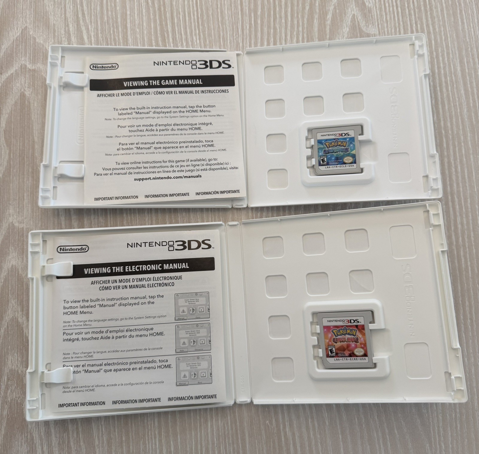 Pokemon Omega Ruby and Alpha Sapphire Complete CIB Bundle Tested and Clean