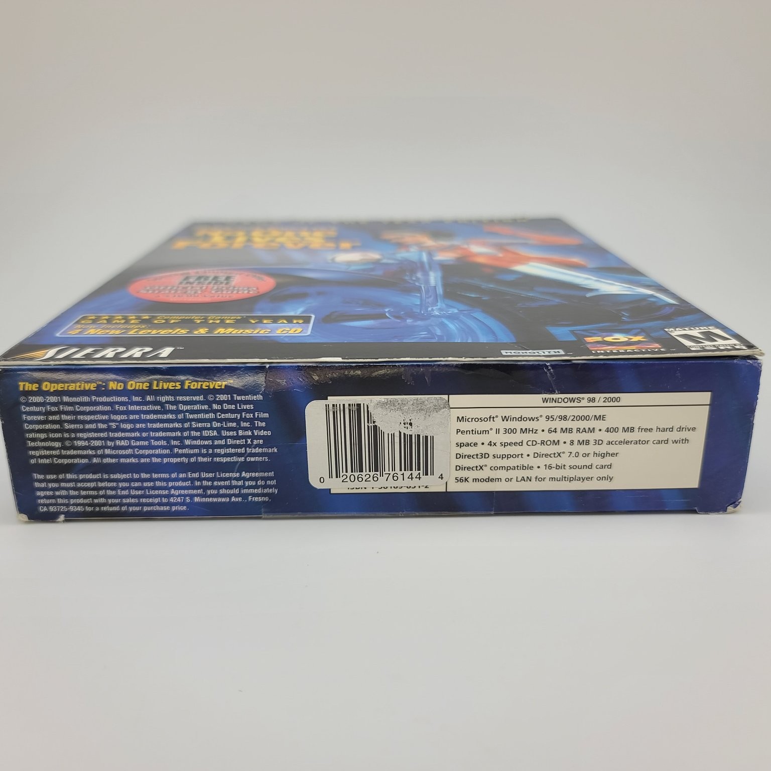 No One Lives Forever GOTY Edition PC Video Game FPS Spy Strategy Guide Big Box