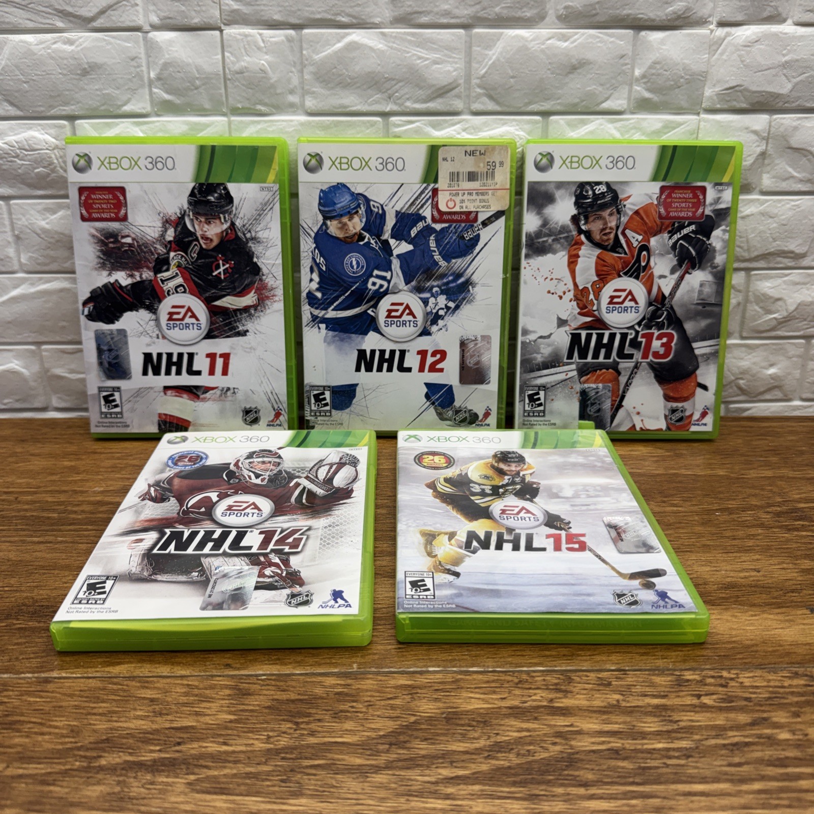 NHL 11 12 13 14 15 Xbox 360 Game Lot Tested EA Sports Hockey Video Games Tested