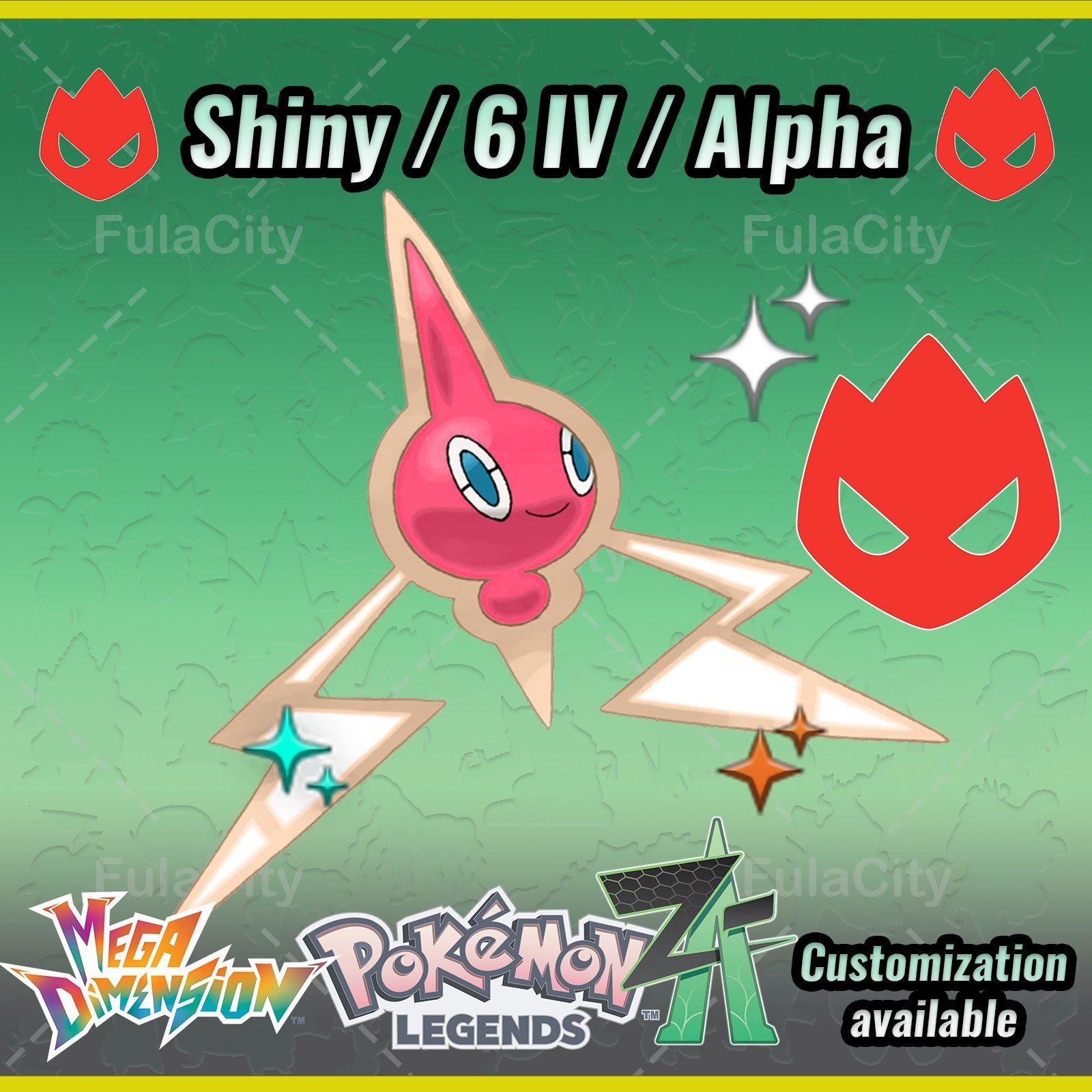 Rotom ❗❗❗ Alpha Shiny ❗❗❗ Pokemon Legends ZA ⚫ 6 IV 🟢 @ Any item