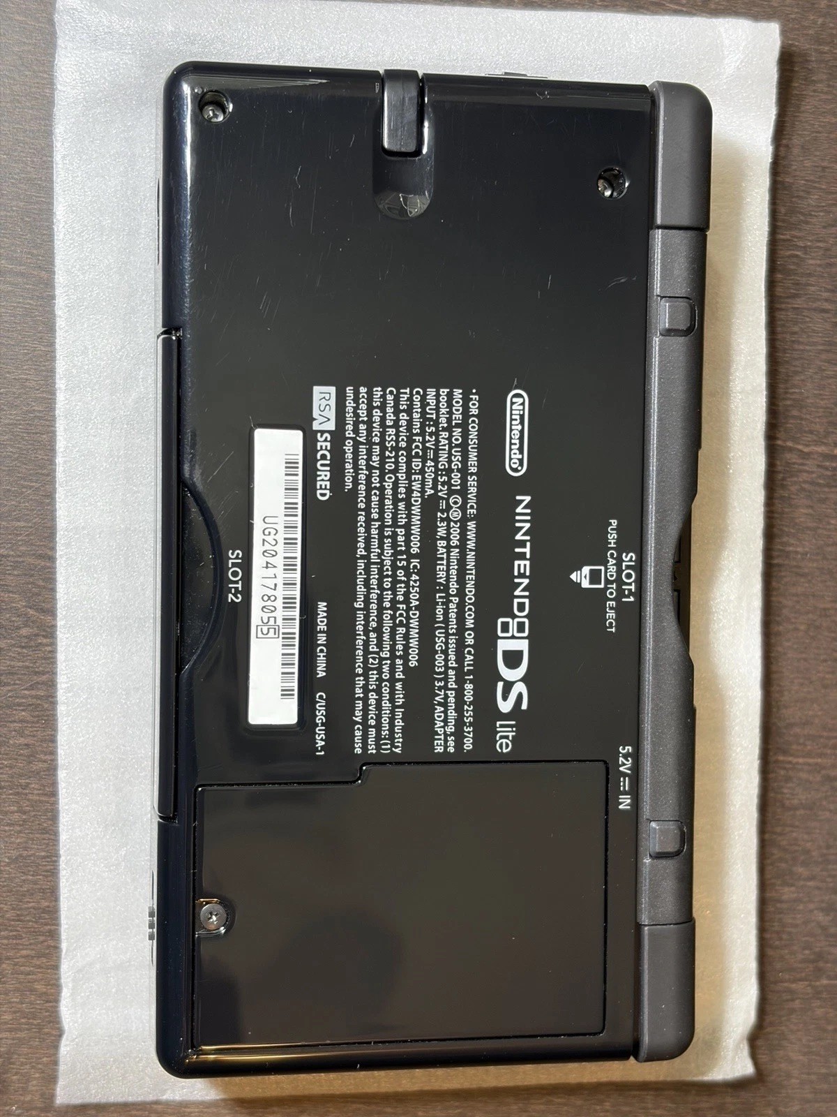 Nintendo DS Lite Handheld System Onyx Black Excellent System