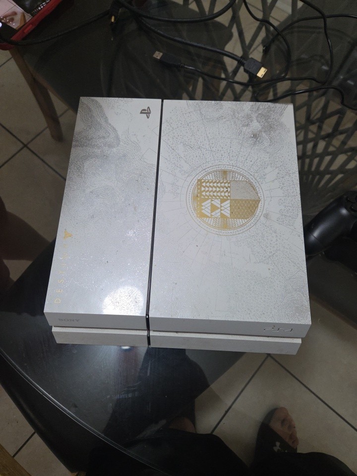 Sony PlayStation 4 500GB White/Gold Emblem Console Wi-Fi HDMI Destiny Edition