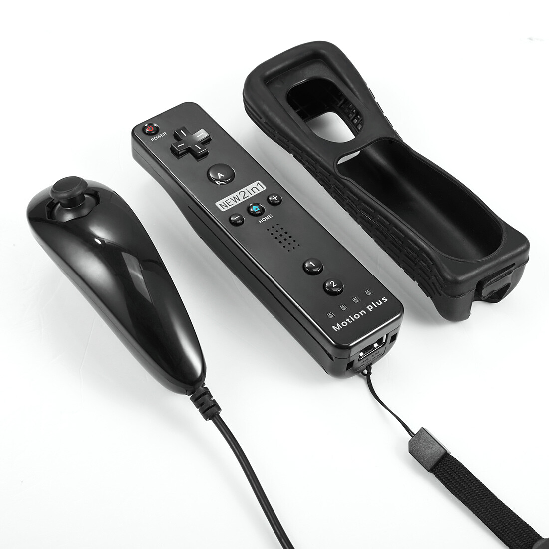 2 in 1 Motion Plus Remote Control + Nunchuck Controller for Nintendo Wii & Wii U