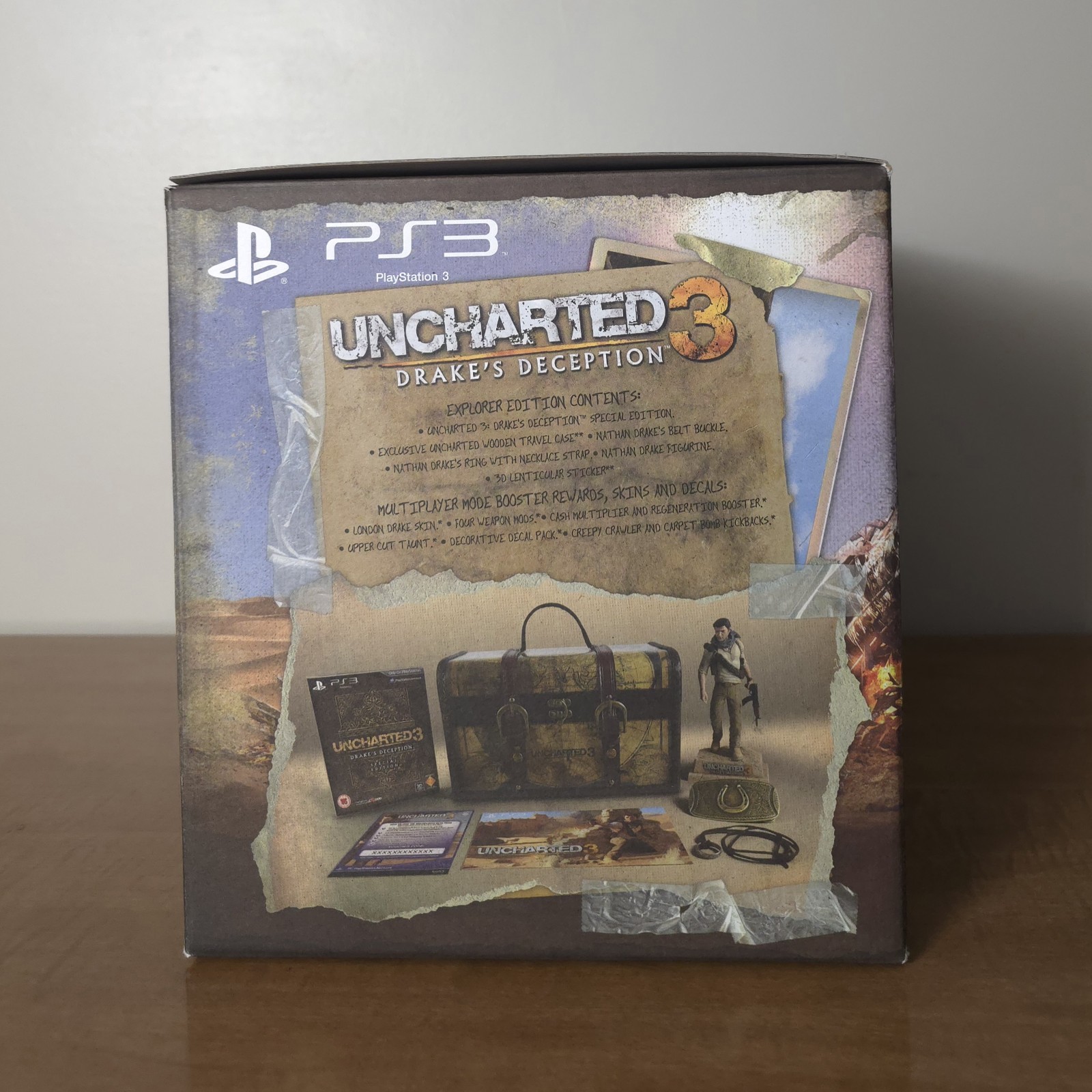 Uncharted 3 Explorer Edition PS3 PAL UK Import REGION FREE Mint Contents Chest