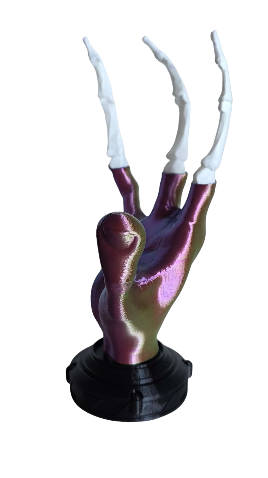 3D Printed Unique 9″ Multi Color Alien Skeleton Hand Console Controller Stand